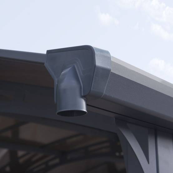 Carport aluminium toit polycarbonate : 1 voiture - 15,4 M2 - Image 3