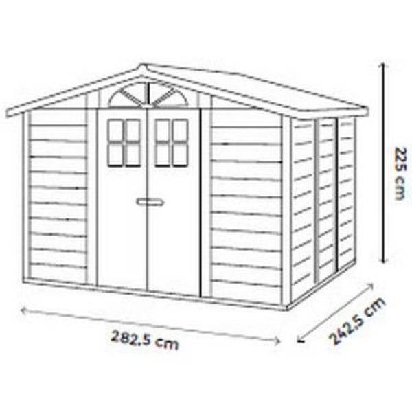 Abri de jardin résine Evo 280 8,06 M2 Ep. 22 mm - Image 6