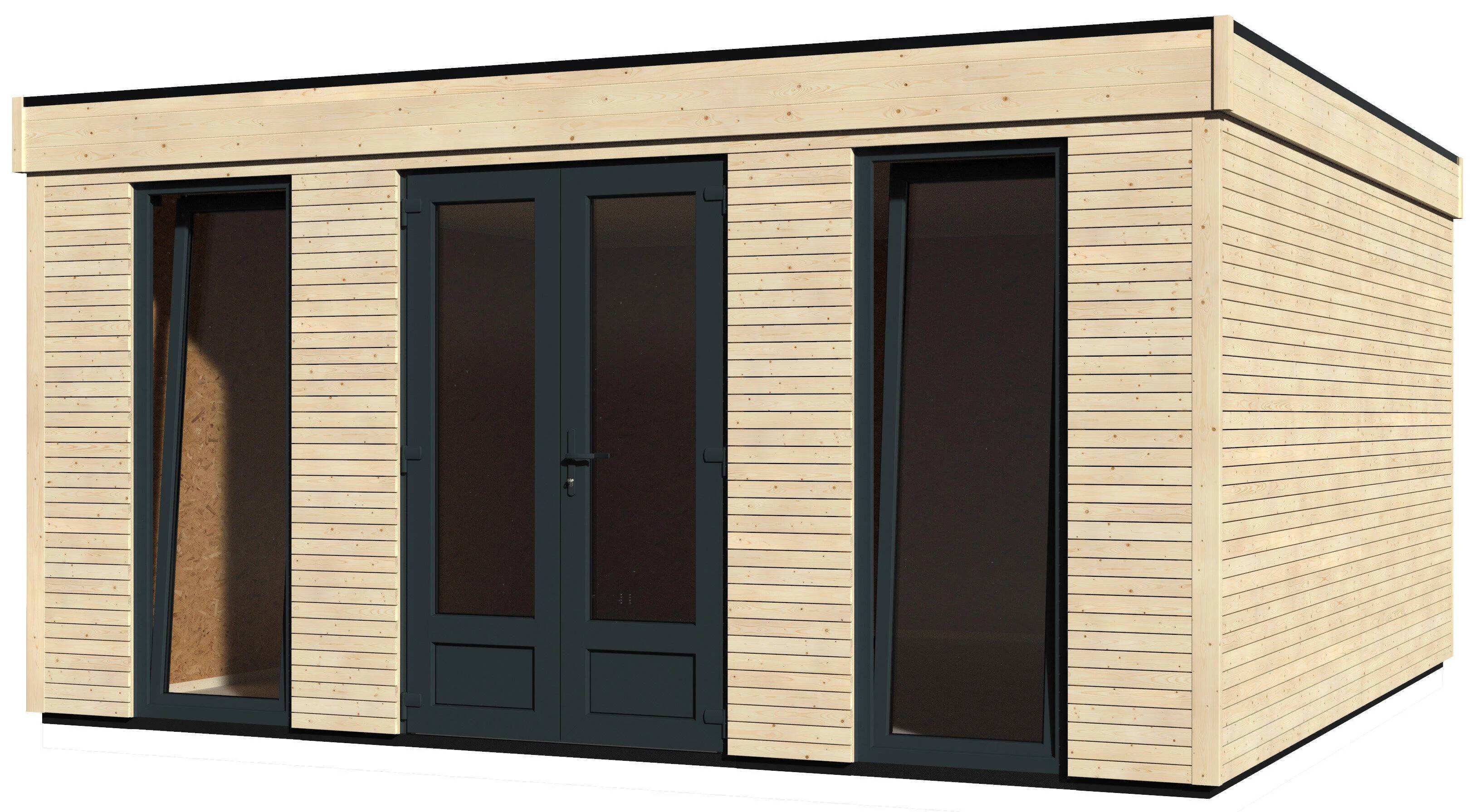 Decor et Jardin - Abri De Jardin Bois Toit Plat Semi-Habitable 24,7m² Ep.90mm – DECOR ET JARDIN