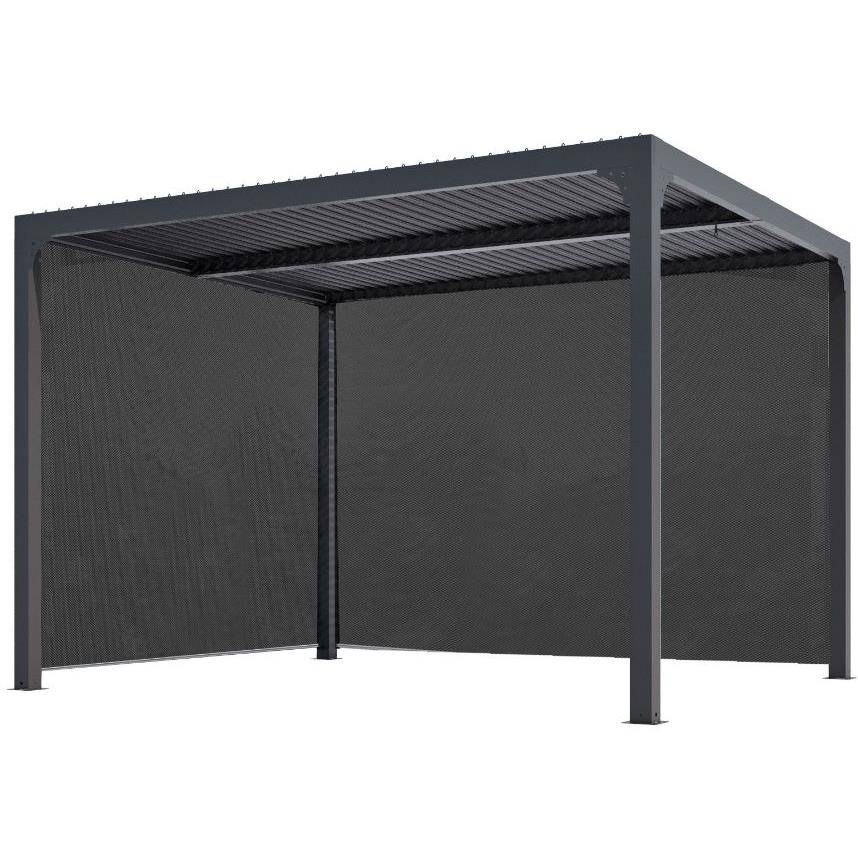 Pergola autoportante bioclim. Alu. avec  2 rideaux 10,80 m2 - Image 6
