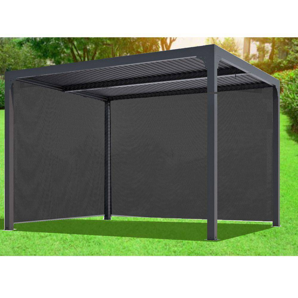 Pergola autoportante bioclim. Alu. avec 2 rideaux 10,80 m2 - Image 5