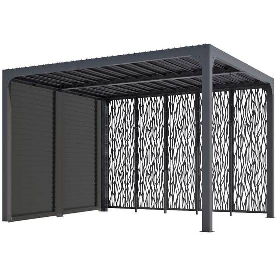Pergola bioclimatique aluminium gris anthracite - HABRITA - Image 4