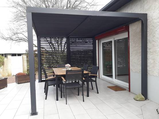 Pergola autoportante bioclim. Alu. Vantelles latérales 10,80 m2 - Image 16