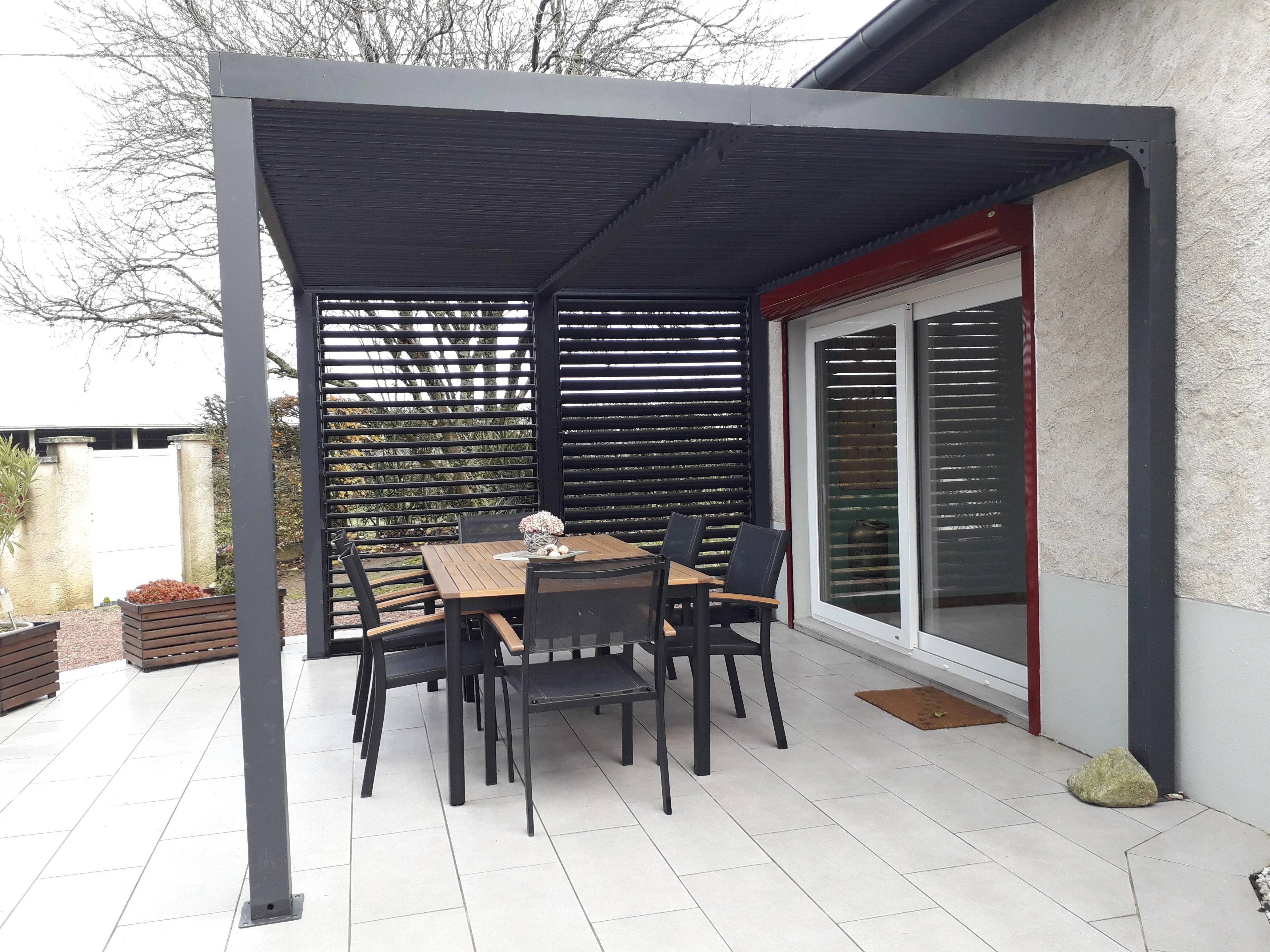 Pergola autoportante bioclim. Alu. Vantelles latérales 10,80 m2 - Image 16
