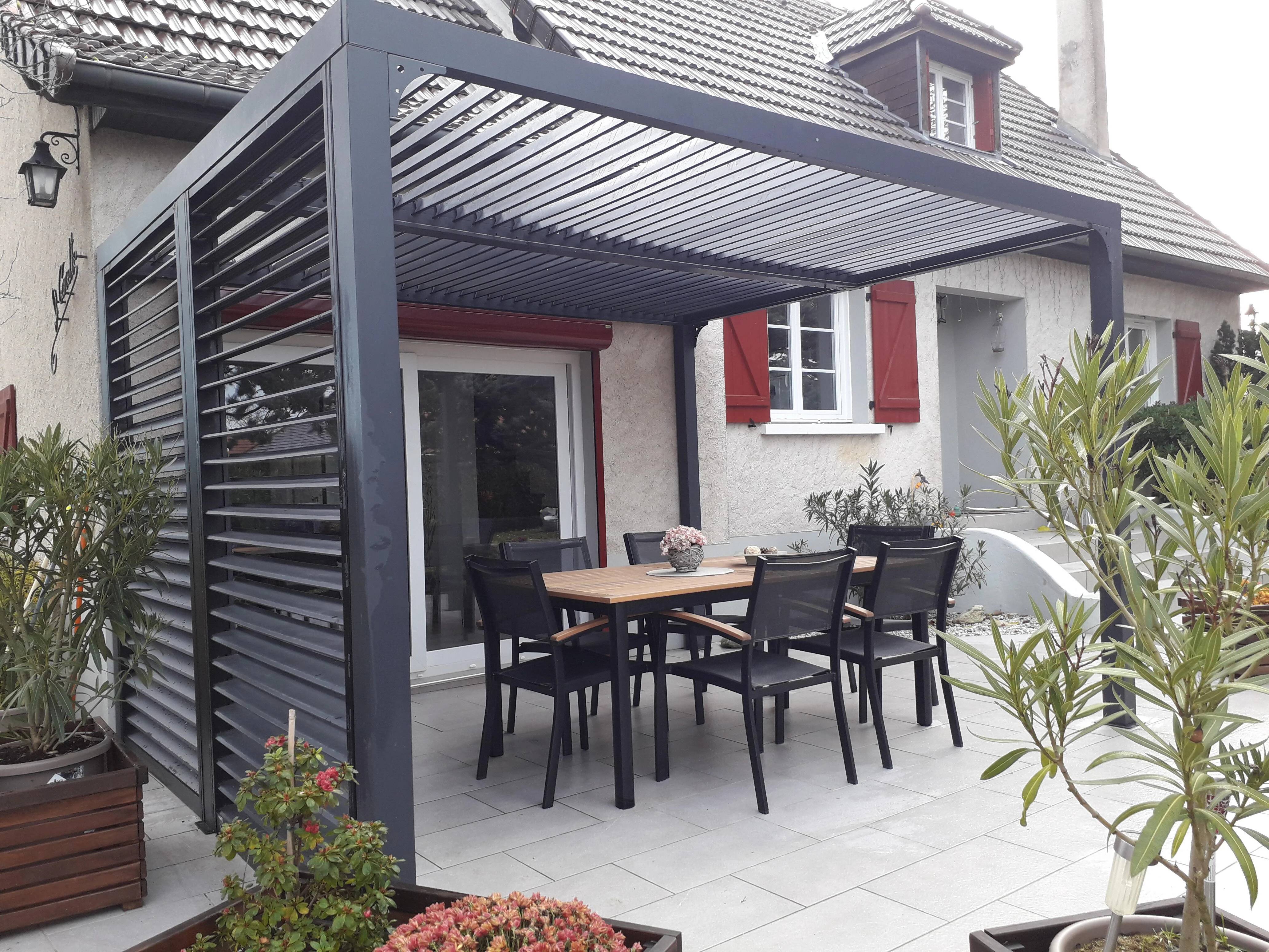 Pergola autoportante bioclim. Alu. Vantelles latérales 10,80 m2 - Image 10