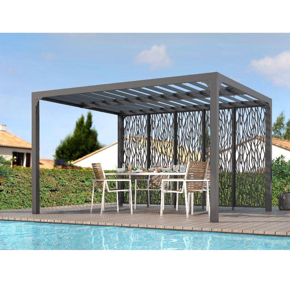 Pergola autoportante bioclima. alu. 5 panneaux Moucha. 10,80 m2 - Image 4