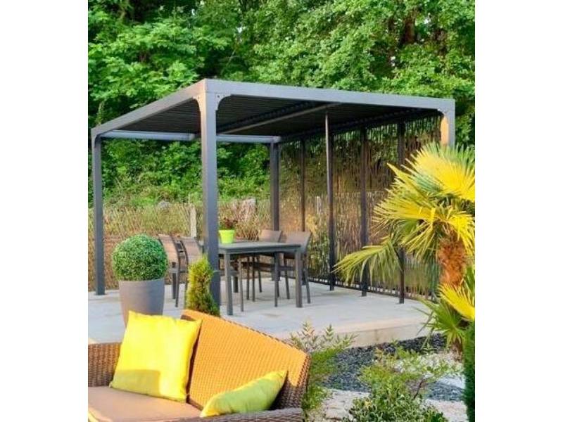 Pergola autoportante bioclima. alu. 5 panneaux Moucha. 10,80 m2 - Image 1
