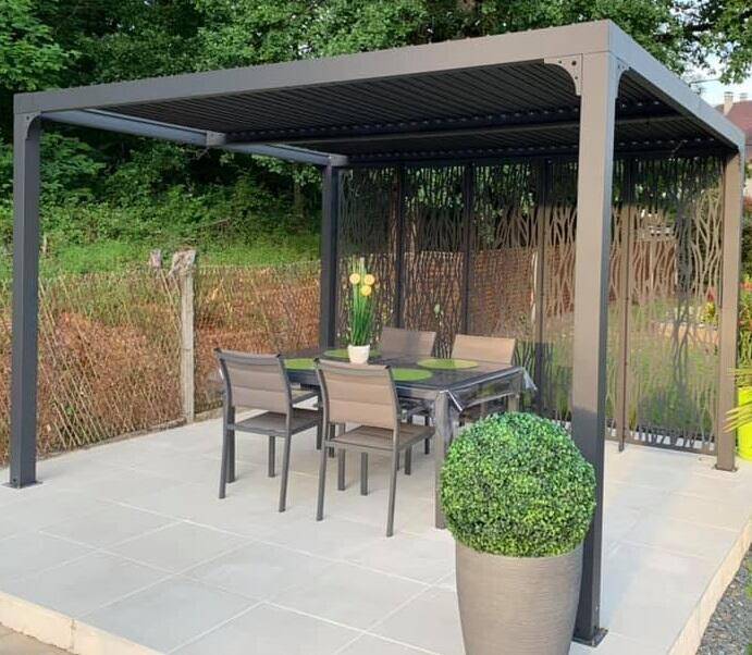 Pergola autoportante bioclima. alu. 5 panneaux Moucha. 10,80 m2 - Image 8