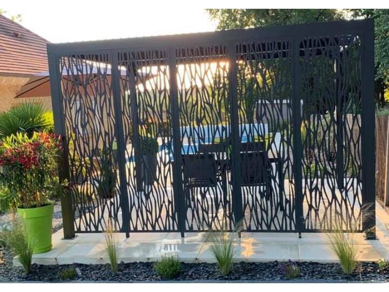 Pergola autoportante bioclima. alu. 5 panneaux Moucha. 10,80 m2 - Image 11