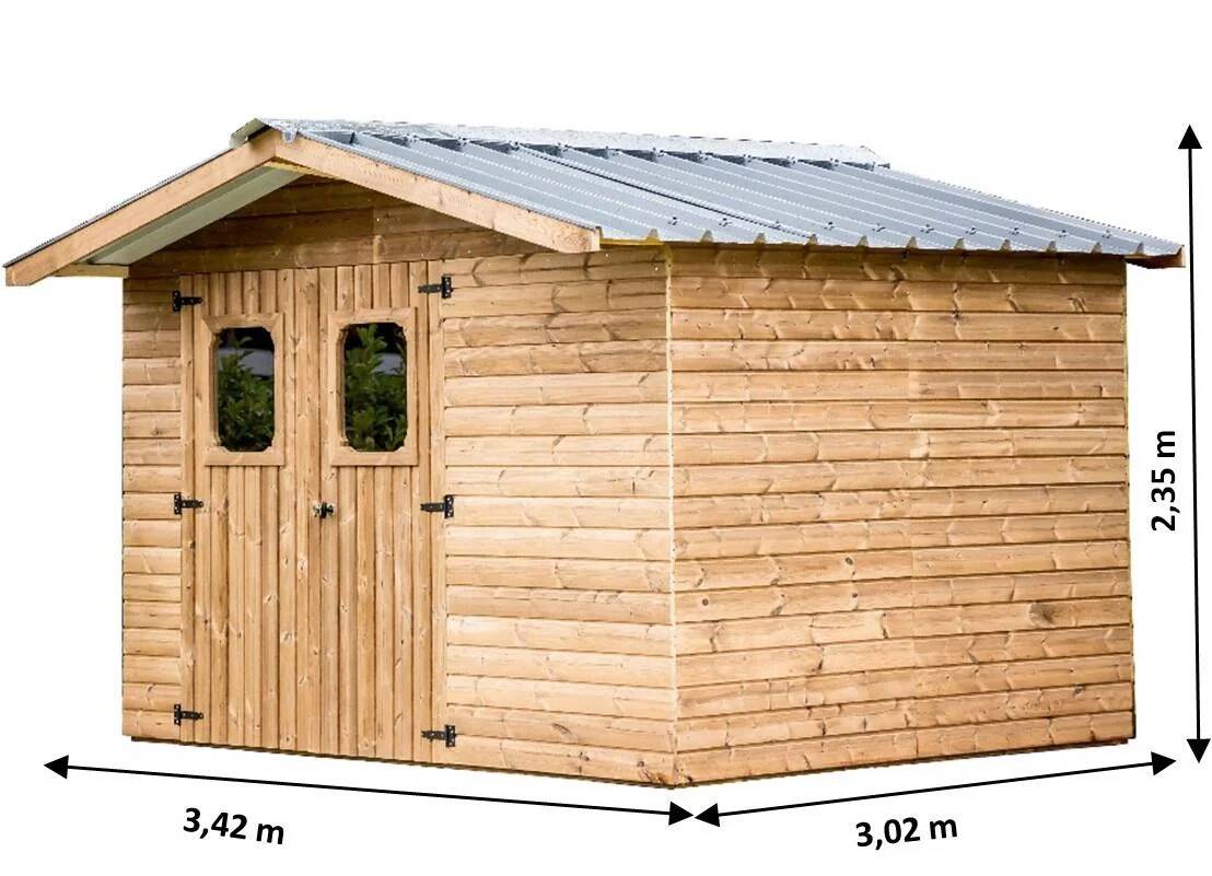 Habrita - Abri de jardin Bois Thermo-Chauffé 10,33m² Ep.19mm - HABRITA - Image 12