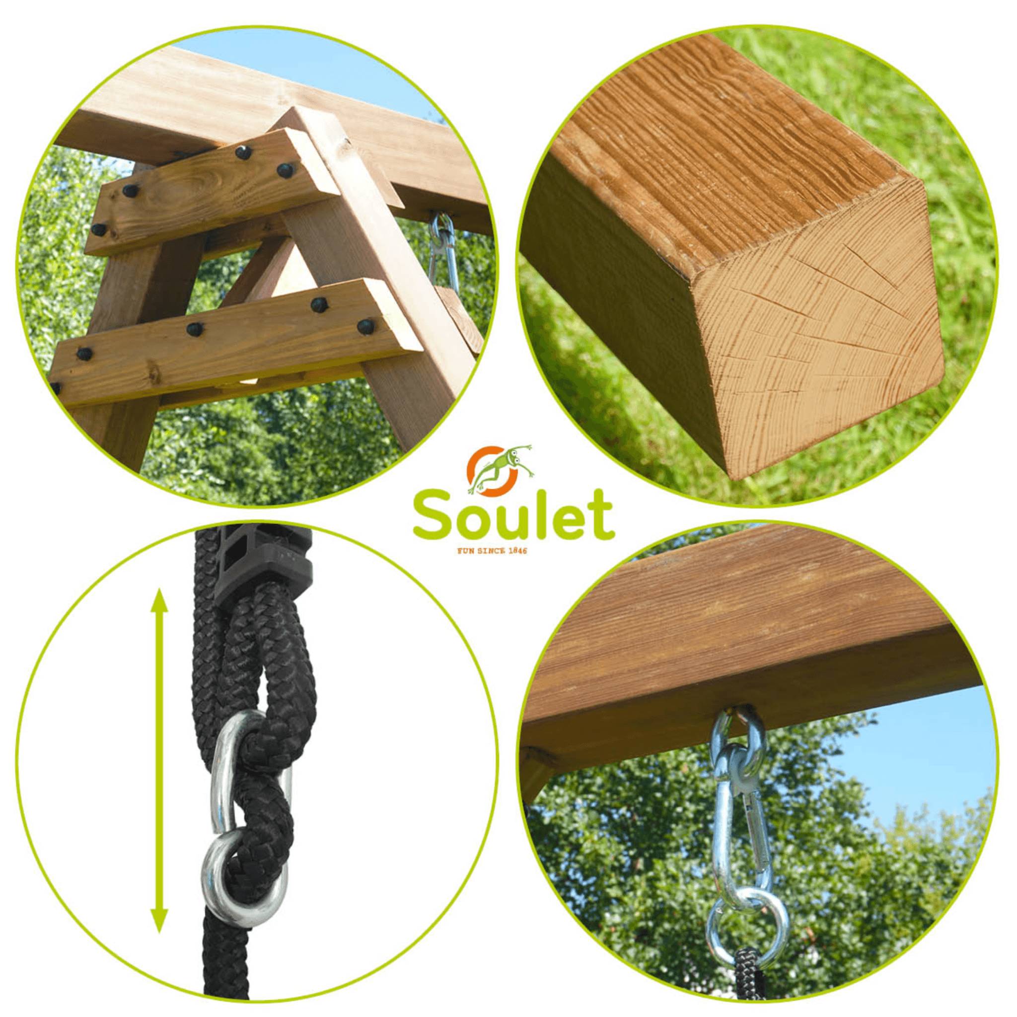 Soulet - Portique bois balançoire et siège bébé - SOULET - Image 5