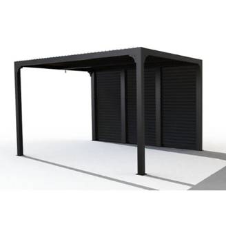 Pergola autoport biocli. Alu Vantelles lat. côté 3m60- 10,80m2