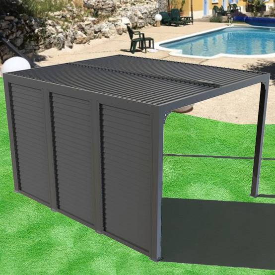 Pergola autoport biocli. Alu Vantelles lat. côté 3m60- 10,80m2 - Image 2