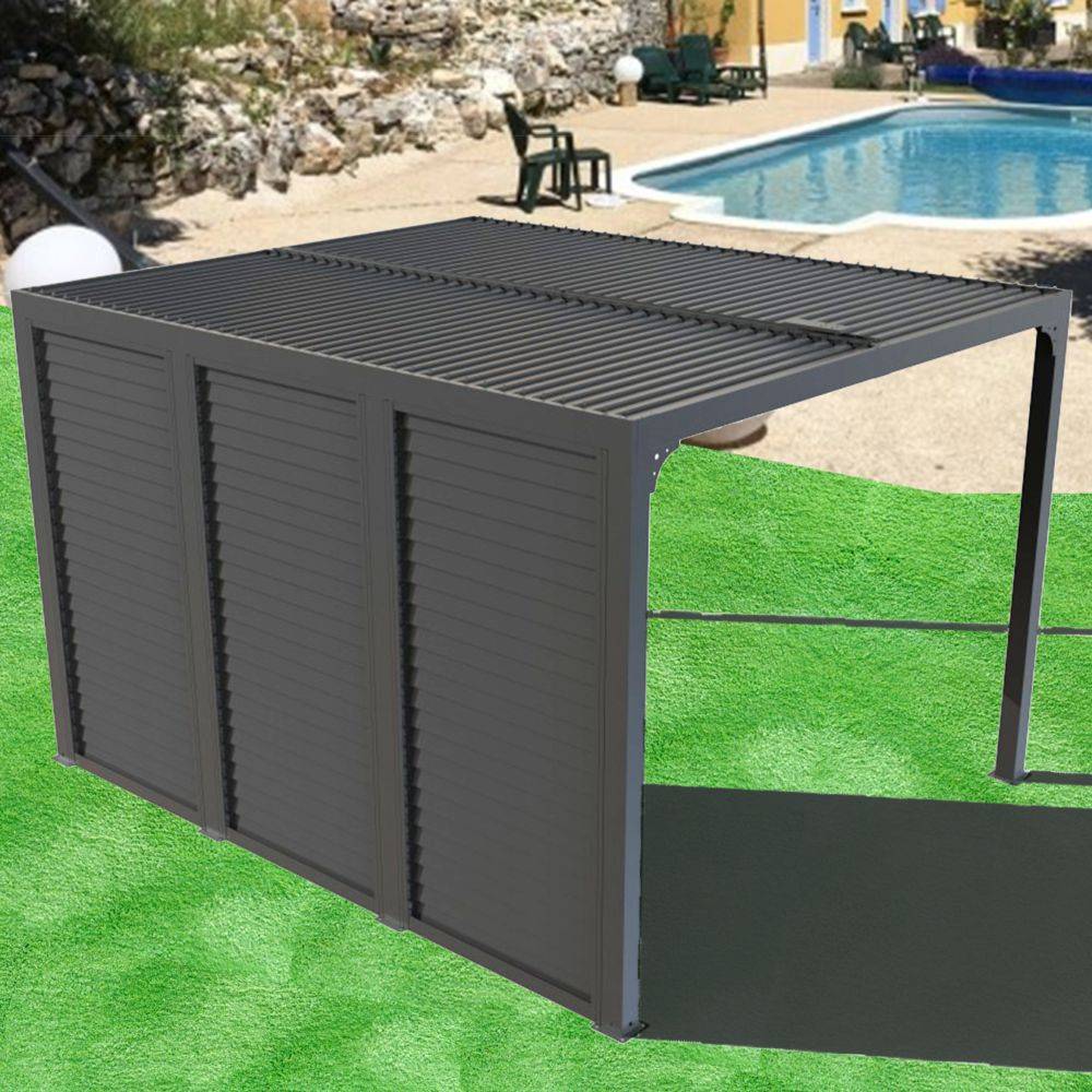 Pergola autoport biocli. Alu Vantelles lat. côté 3m60- 10,80m2 - Image 2