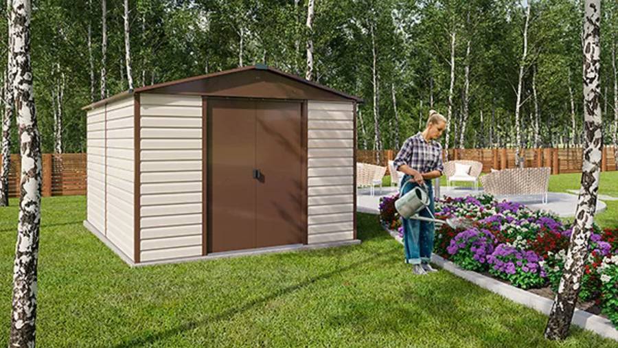 Yardmaster - Abri de jardin métal 11,39 M2 Ep. 0,30 mm Trigano - Image 9