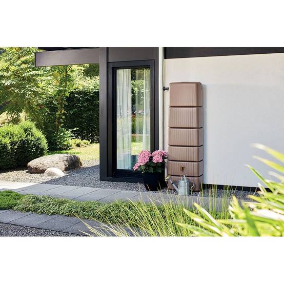 Garantia - Récupérateur d'eau de pluie 300L mural Slim taupe – GARANTIA - Image 1