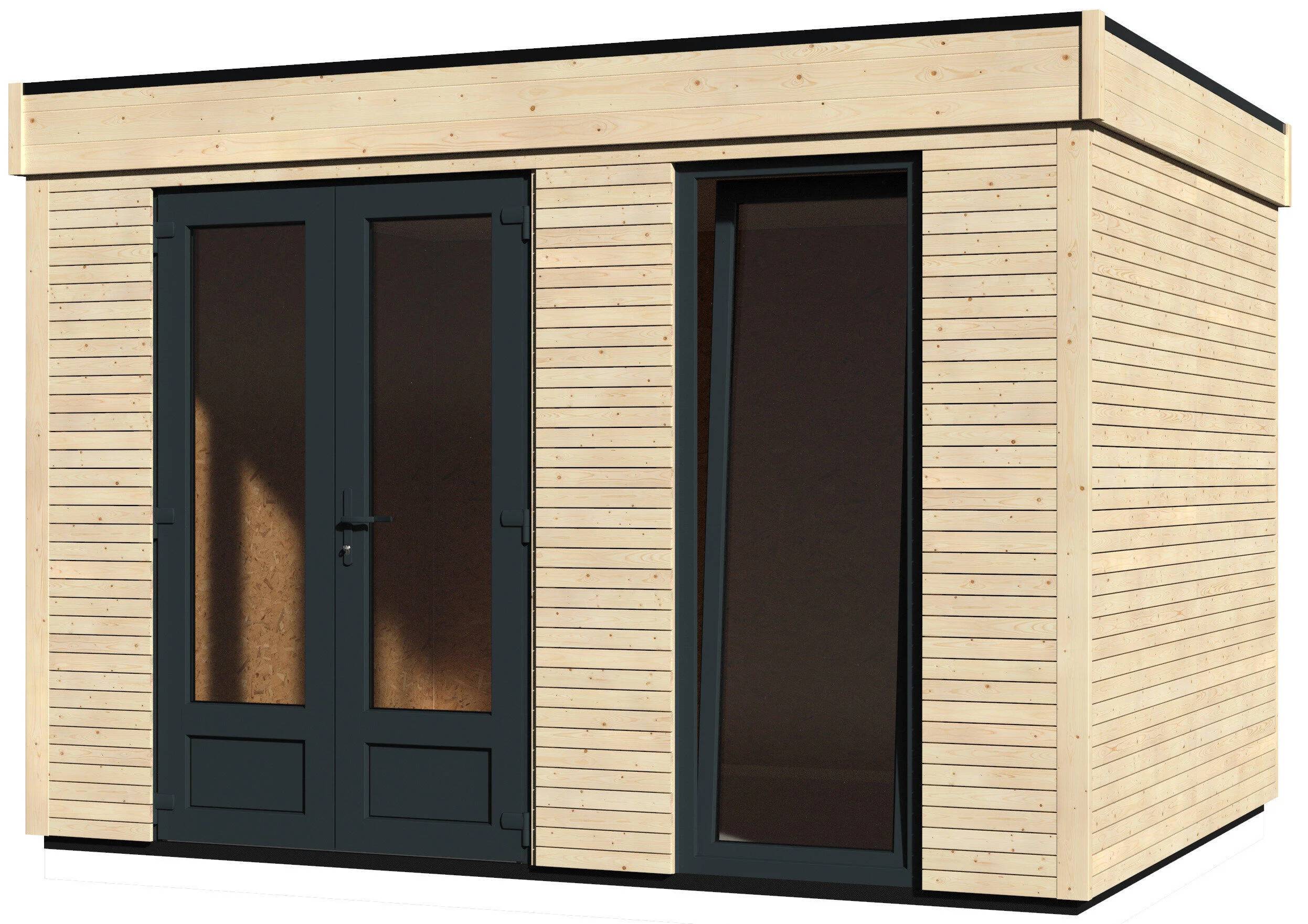 Decor et Jardin - Abri de Jardin Bois Toit Plat Semi-Habitable 9,7m² Ep.90mm - DECOR ET JARDIN - Image 1