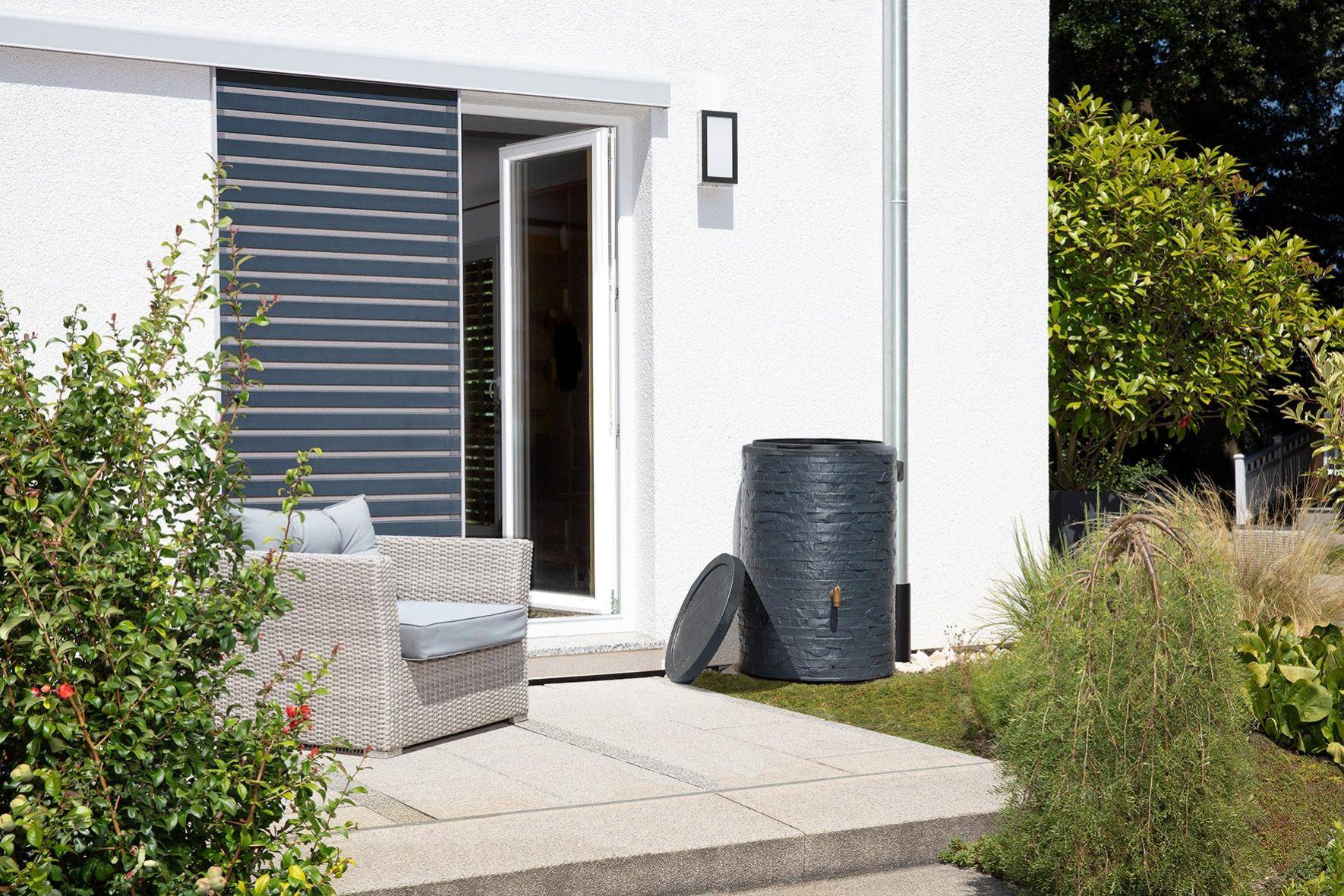 Graf - Récupérateur d'eau de pluie 250L robinet, collecteur et couvercle inclus gris graphite  - GRAF - Image 6