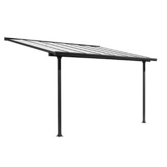 Tonnelle adossée aluminium et toit en polycarbonate 9.21 M2