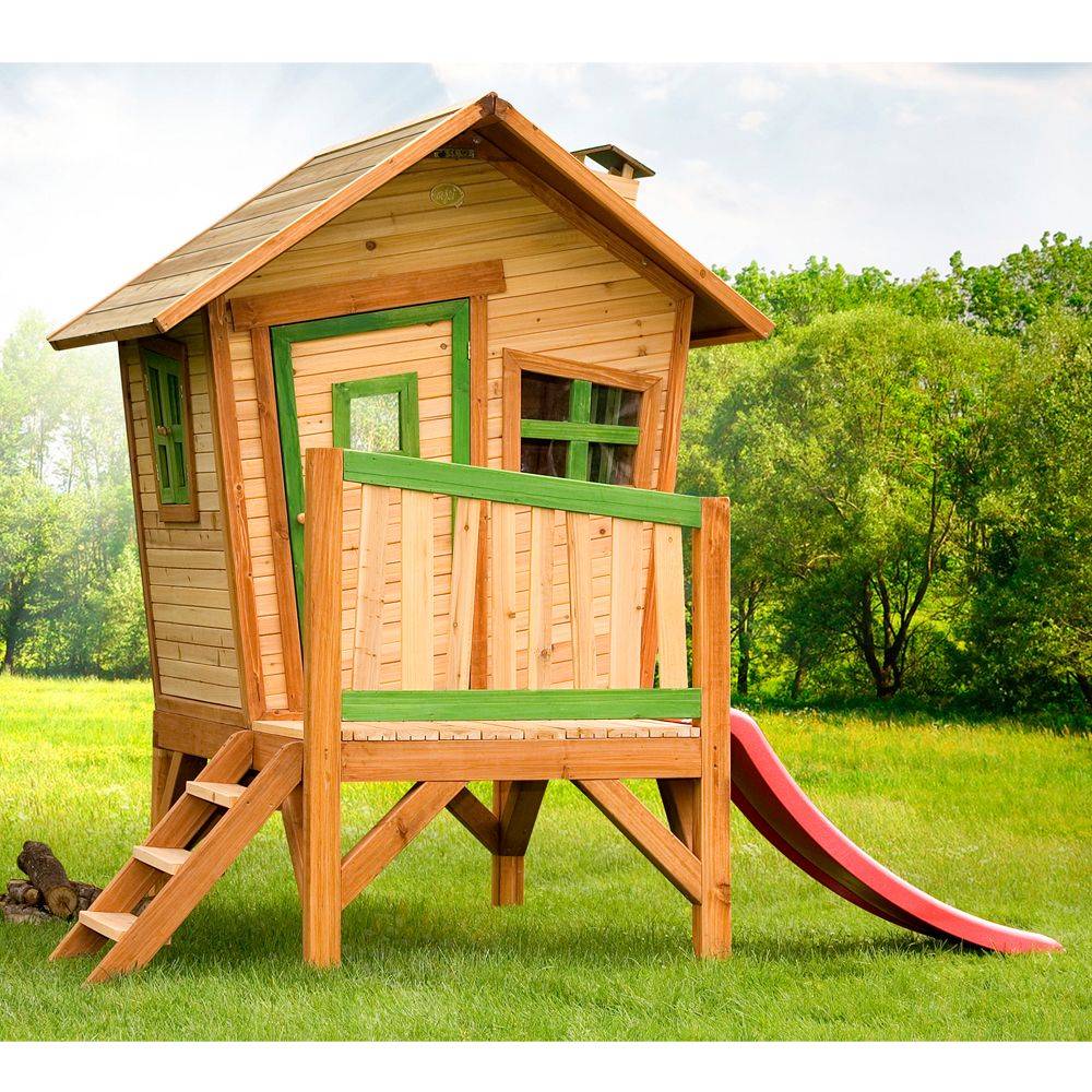 Axi - Maison Enfant Bois Cèdre avec Toboggan – AXI - Image 2