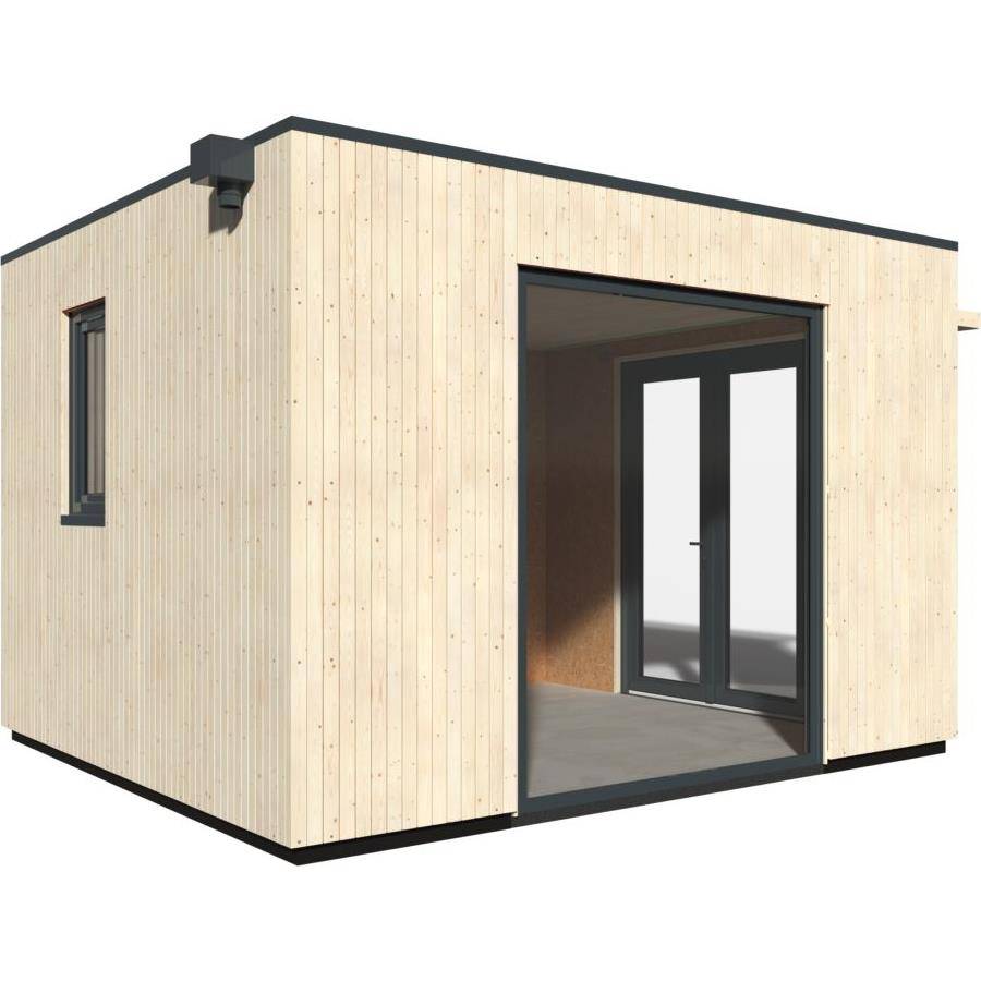 Decor et Jardin - Abri de jardin bois toit plat 12,5m² Ep.60mm - DECOR ET JARDIN - Image 1