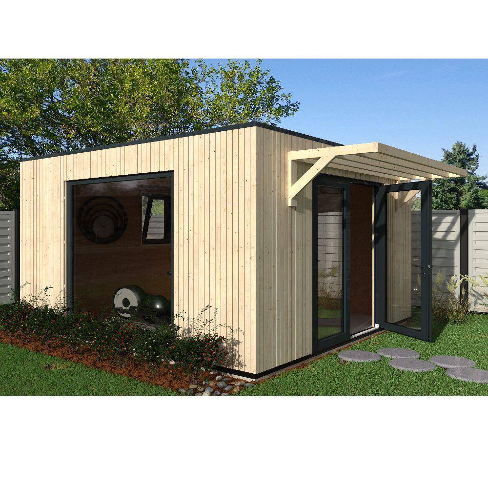 Decor et Jardin - Abri de jardin bois toit plat 12,5m² Ep.60mm - DECOR ET JARDIN - Image 3