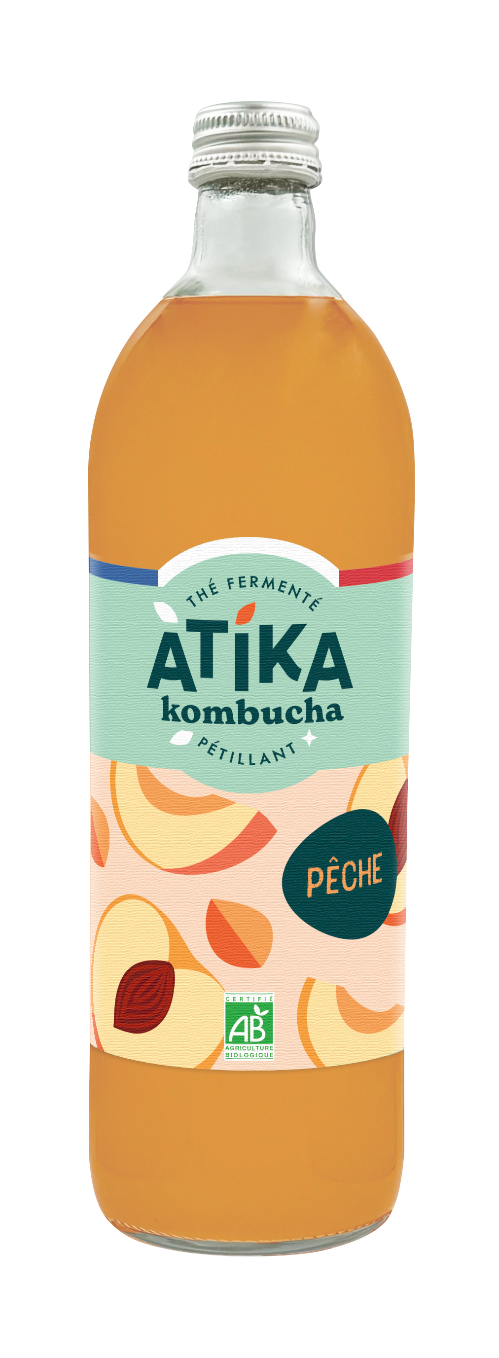 Atika - Kombucha Pêche Bio 75 cl - Atika