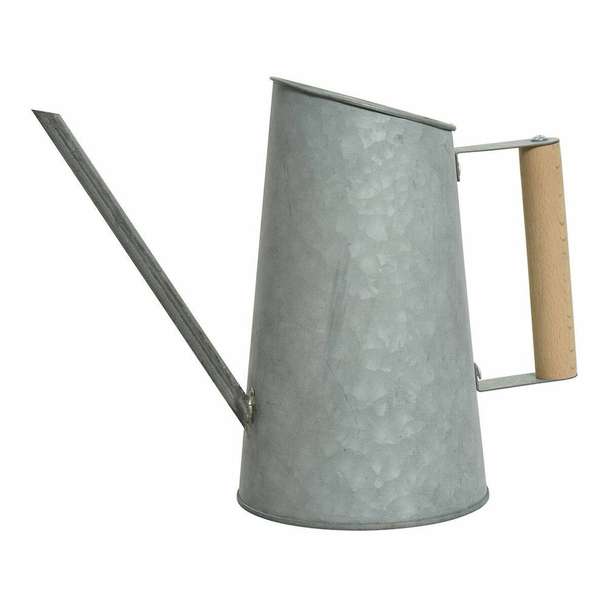 Arrosoir vintage galvanisé métal gris L.12 cm l.29 cm H.22 cm - Image 2