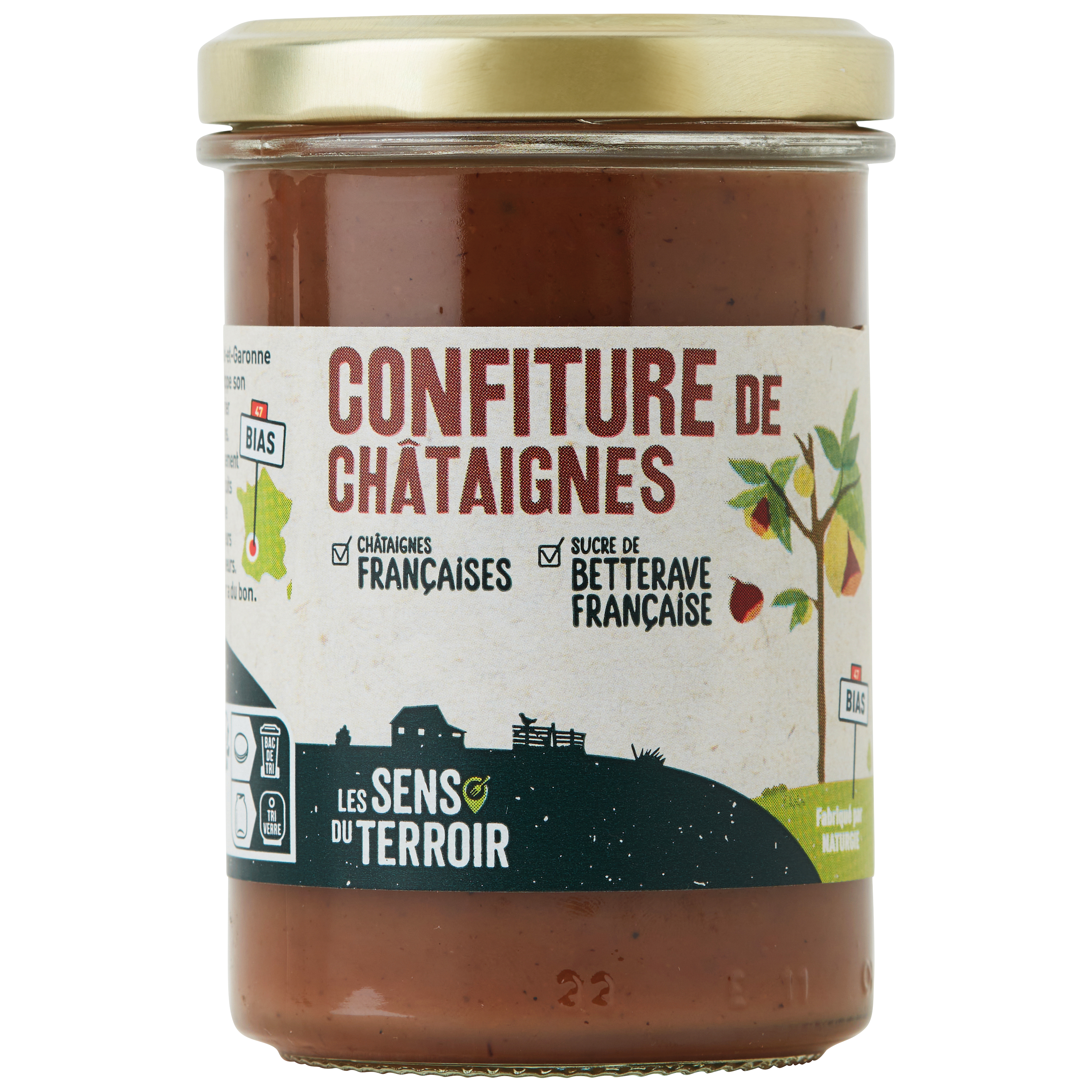Les Sens du Terroir - Confiture de châtaignes 250 g - Les Sens du Terroir