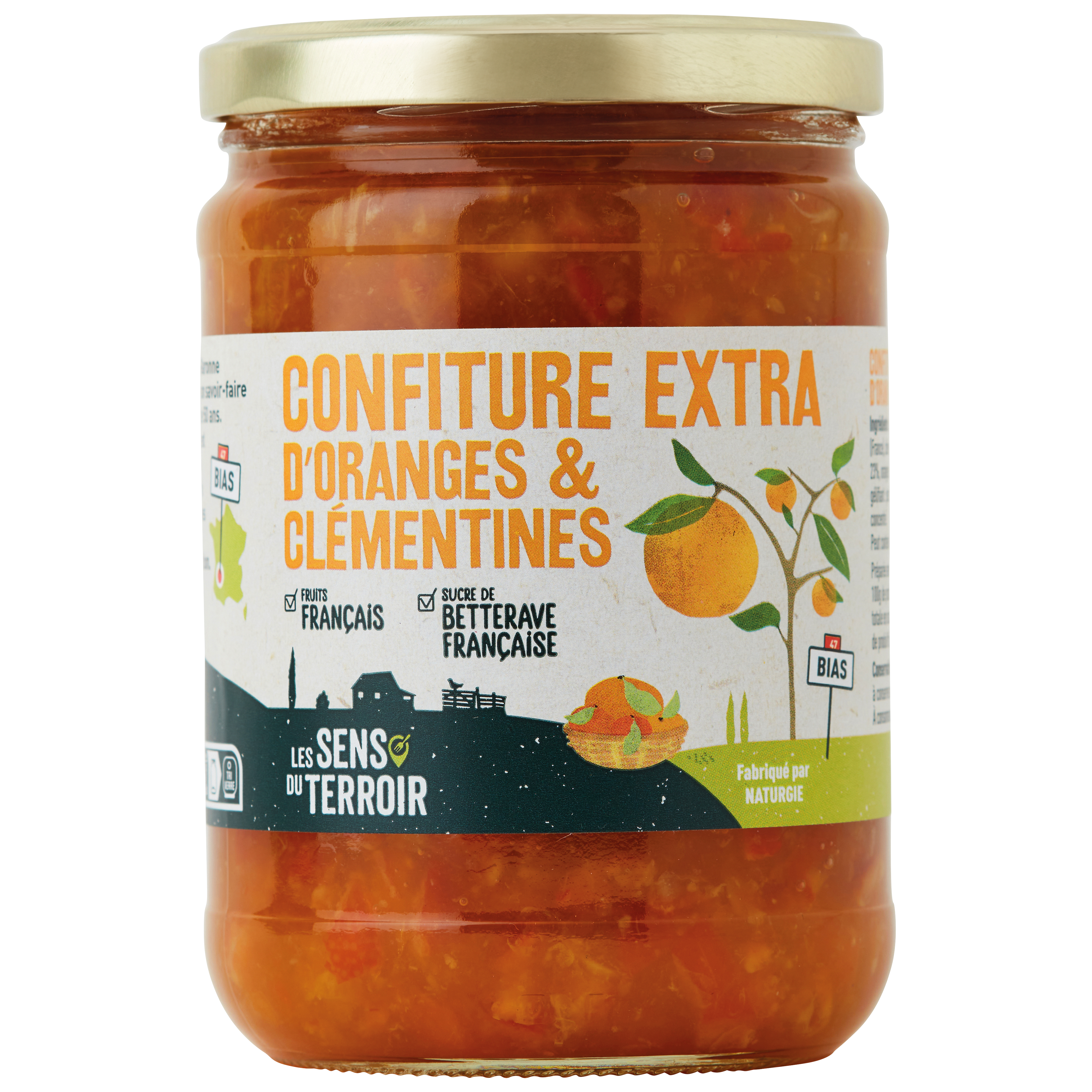 Les Sens du Terroir - Confiture extra oranges - clémentines 660 g - Les Sens du Terroir
