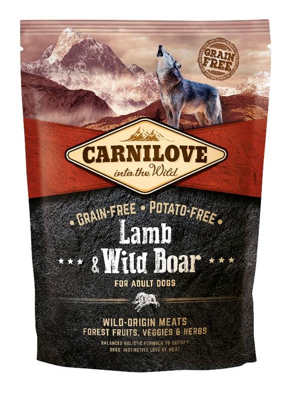 Carnilove - Croquettes pour chien adulte de toute taille à l'agneau & sanglier sauvage - sac 1,5 kg - CARNILOVE - Image 1