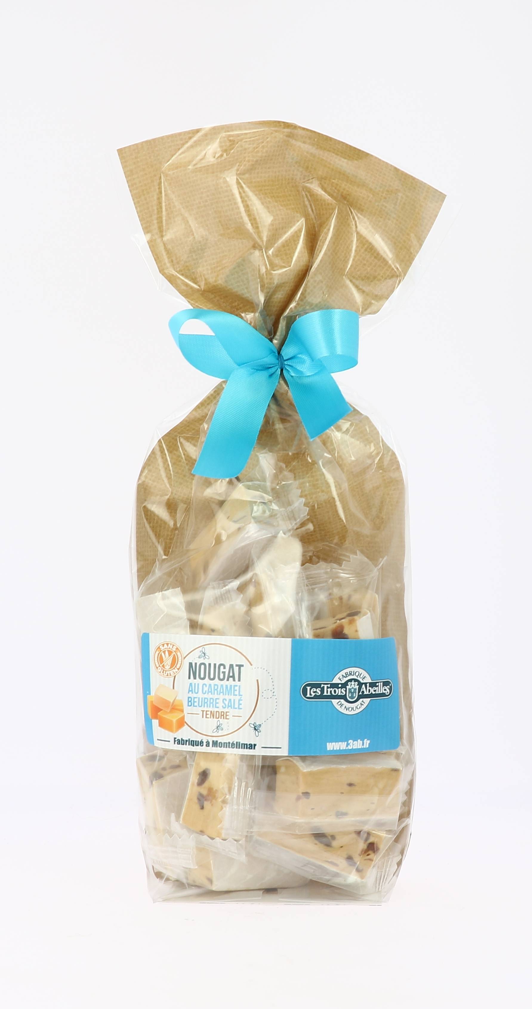 Les Trois Abeilles - Sachet de nougat tendre au caramel beurre salé 150 g - Les Trois Abeilles - Image 1