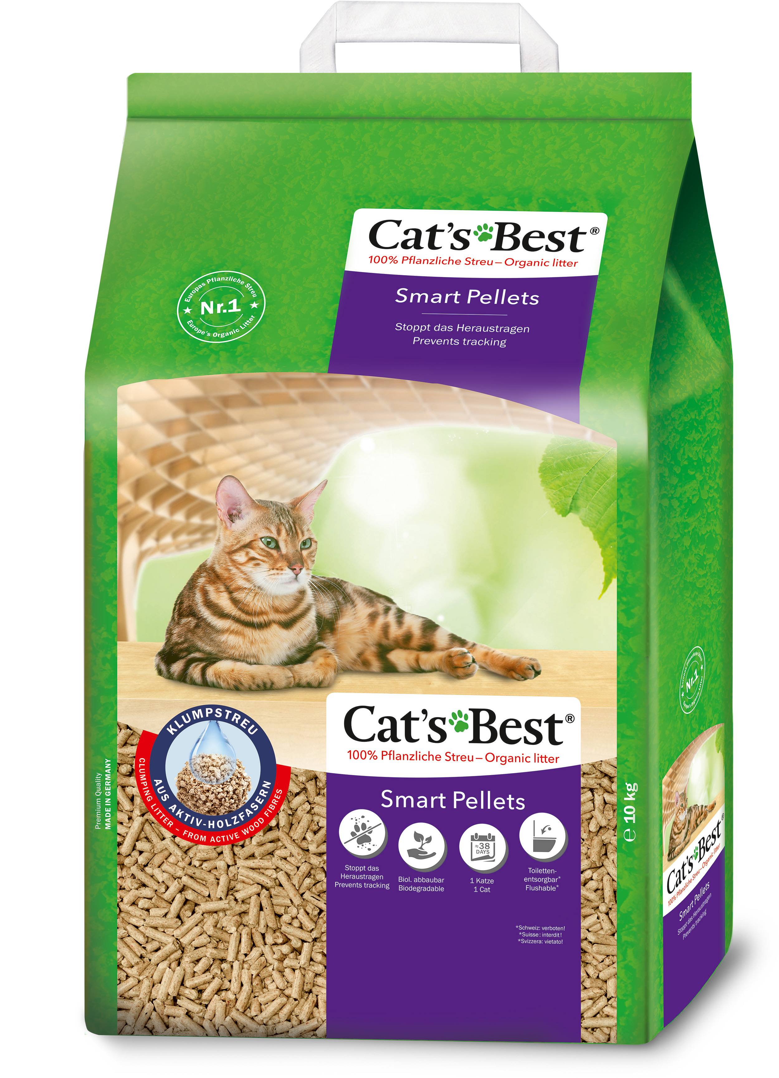 Cat's Best - Litière pour chat Smart Pellets 20 L / 10 kg - CAT'S BEST - Image 1