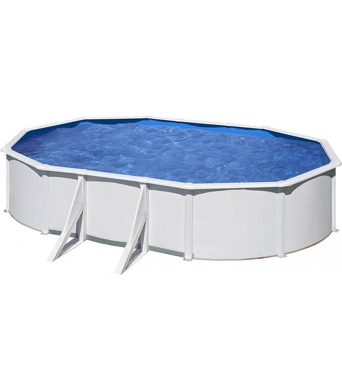 Gré - Piscine hors-sol ovale acier blanc 5,27 x 3,27 H1,22 m – GRE - Image 12