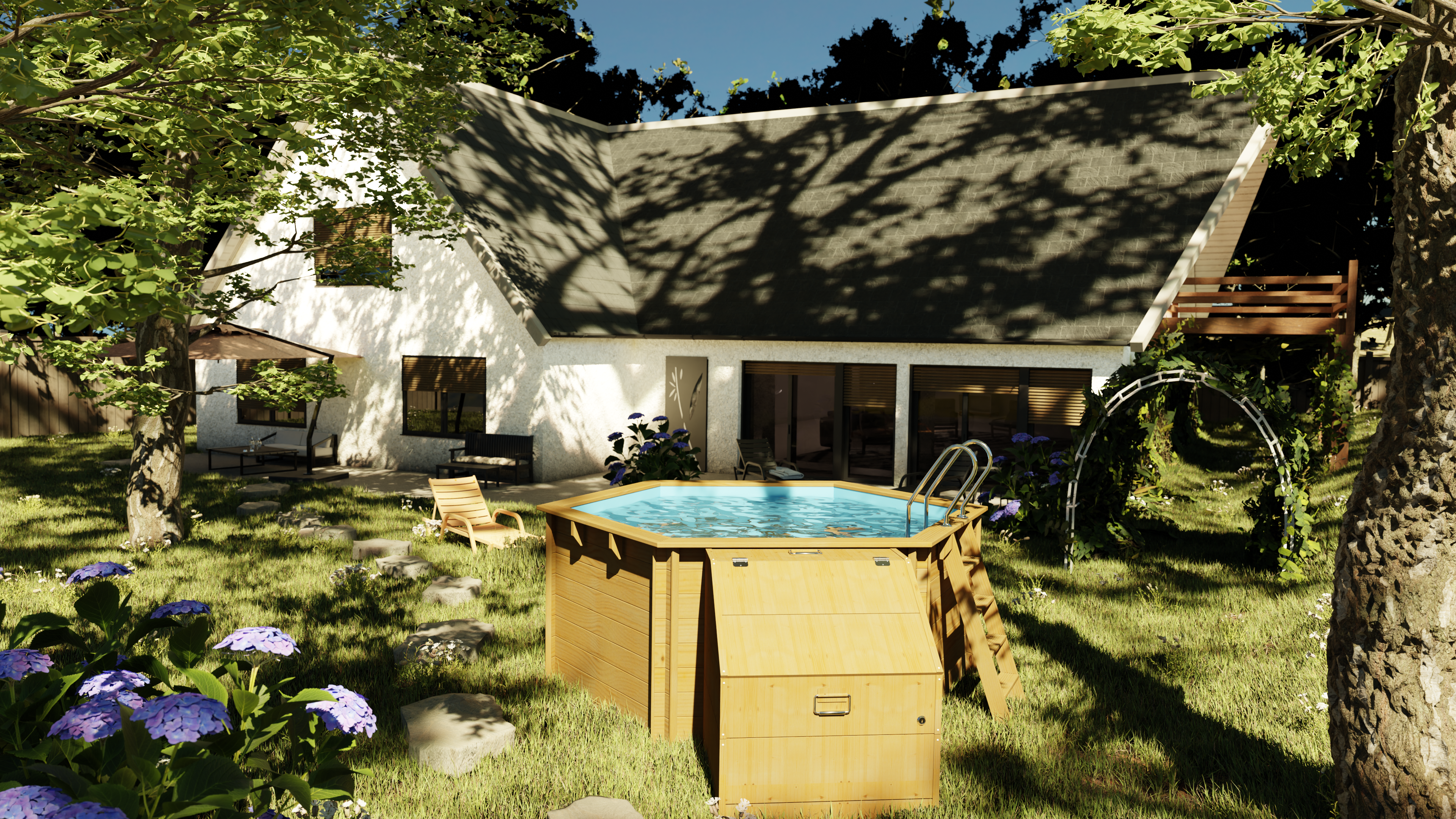 Gré - Coffre de filtration en bois pour piscine - Gré - Image 5
