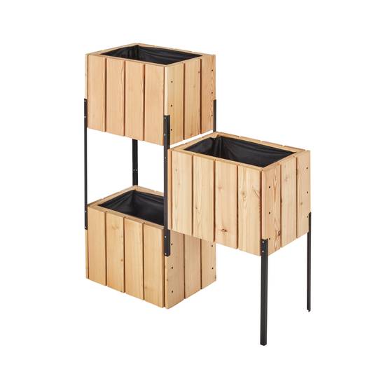 Cerland - Structure 3 bacs modulables bois métal Acanta - Cerland - Image 5