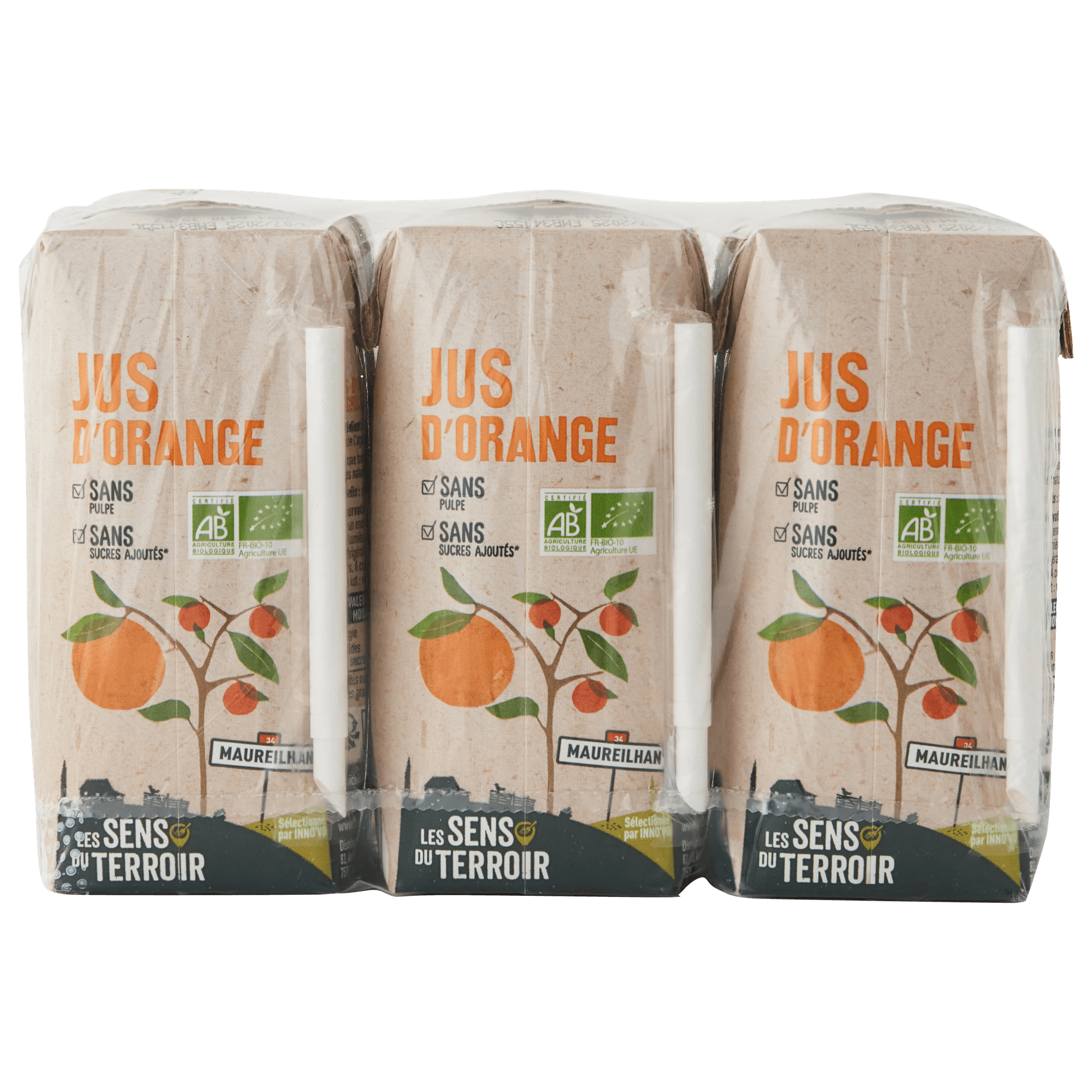 Les Sens du Terroir - Jus d'orange BIO 6x20 cl - Les Sens du Terroir