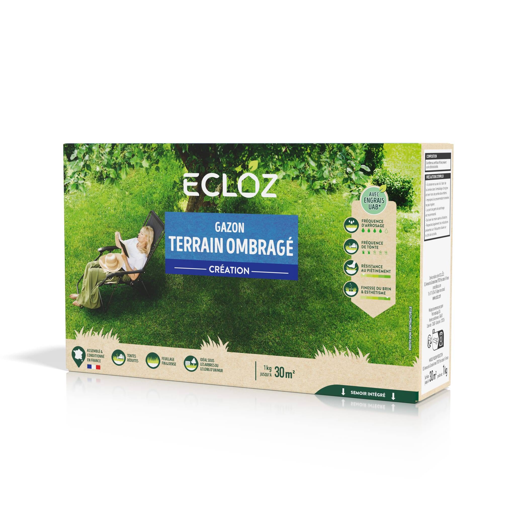 Ecloz - Gazon terrain ombragé 1 kg