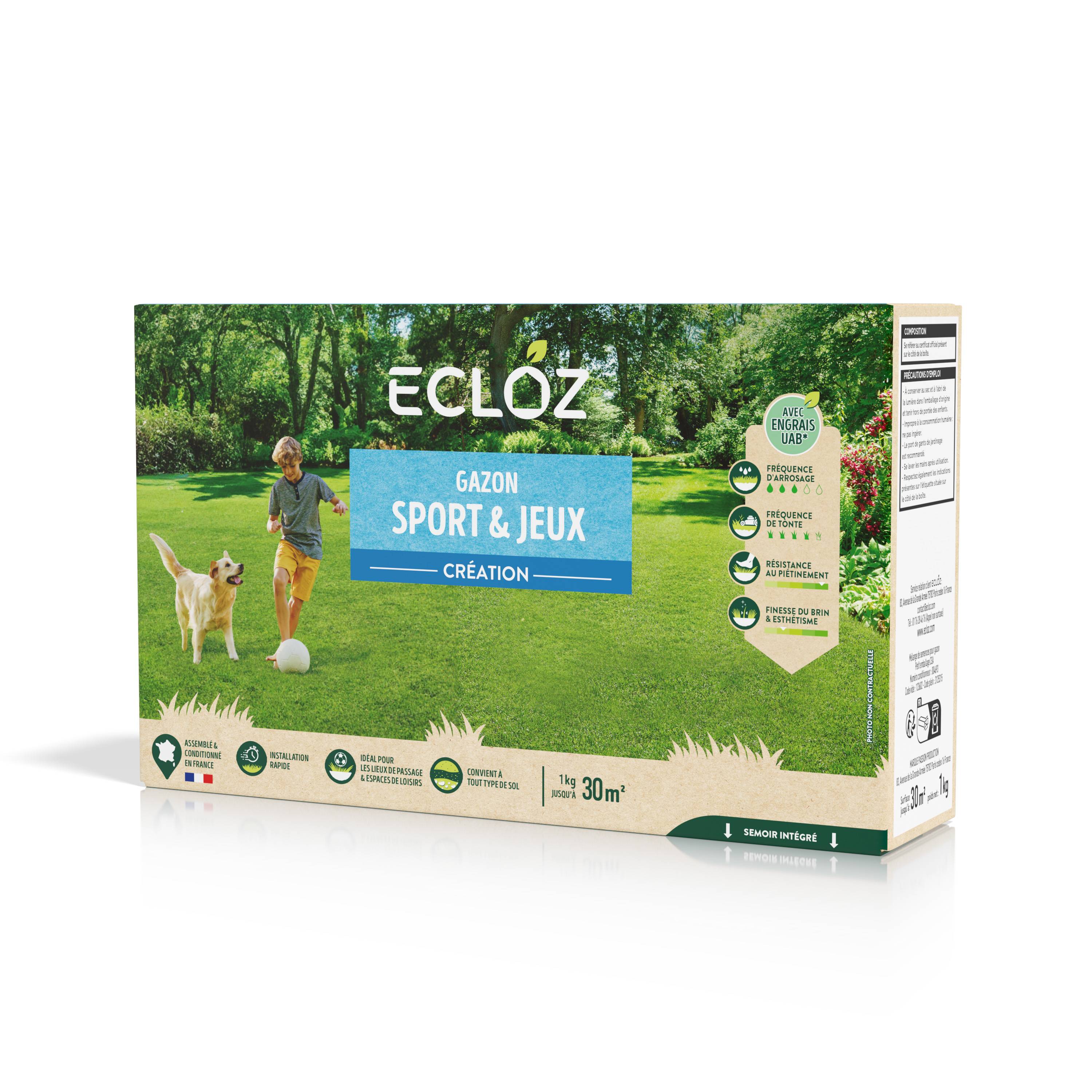 Ecloz - Semences de gazon - Sport & jeux 1 kg - ECLOZ - Image 2