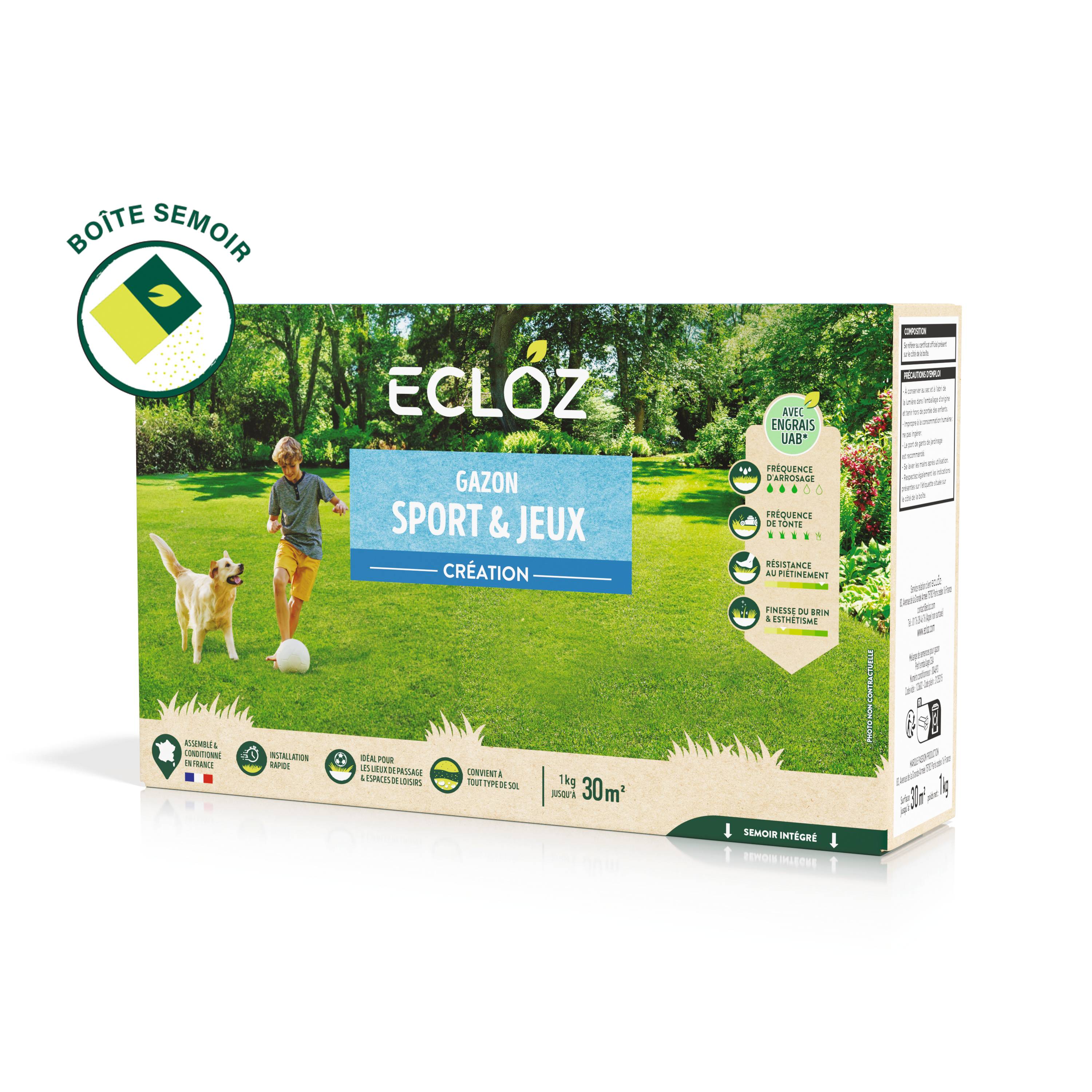 Ecloz - Semences de gazon - Sport & jeux 1 kg - ECLOZ - Image 1