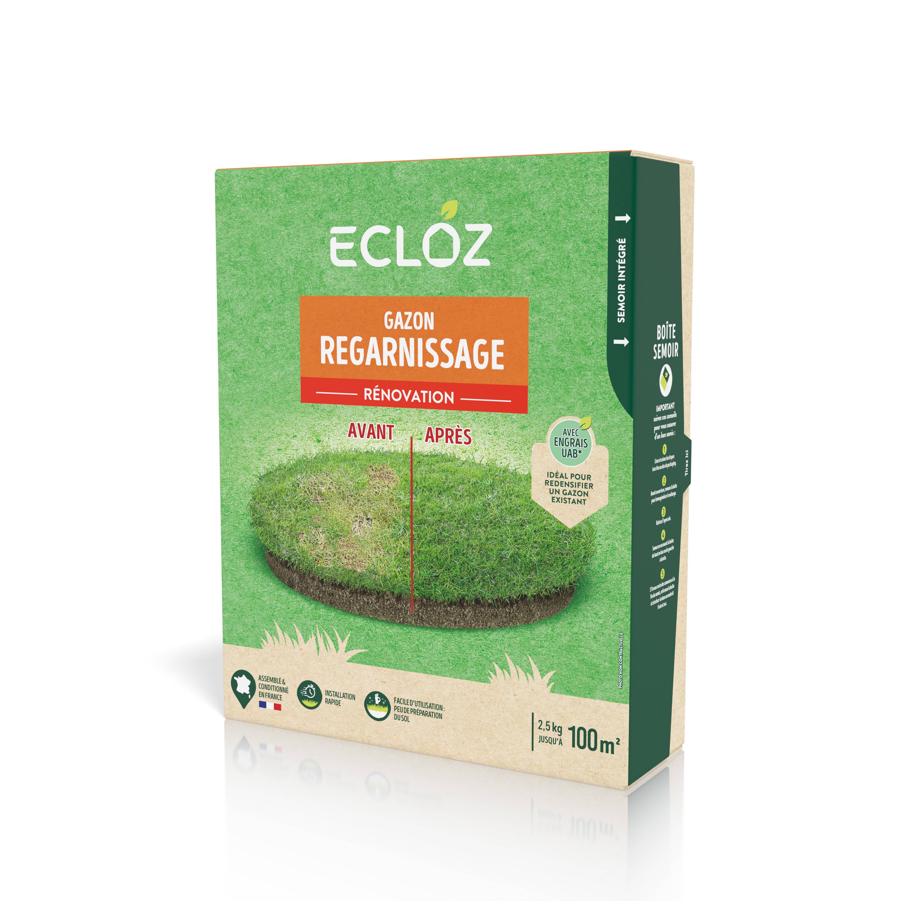 Ecloz - Semences de gazon - Regarnissage 2,5 kg - ECLOZ - Image 3