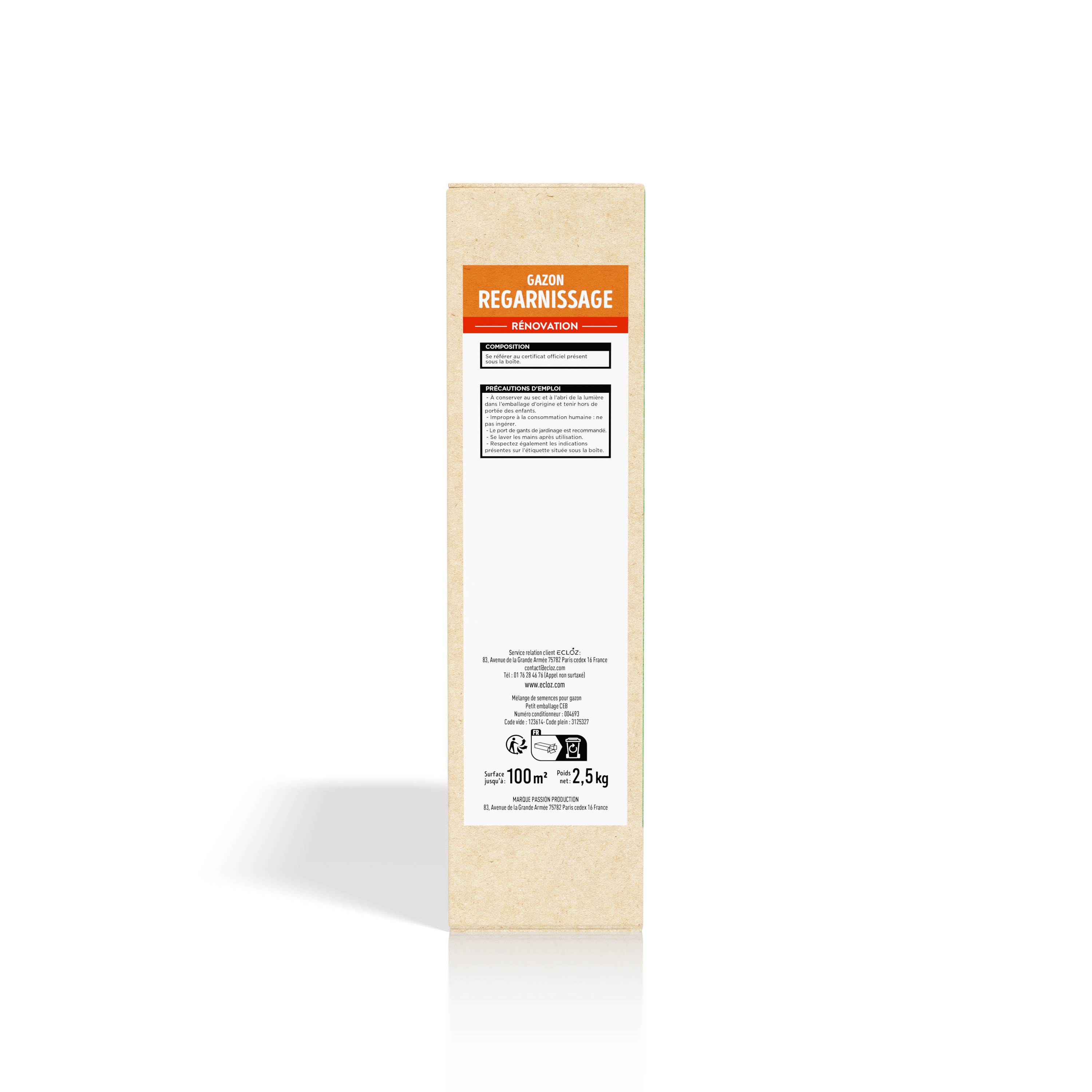 Ecloz - Semences de gazon - Regarnissage 2,5 kg - ECLOZ - Image 2