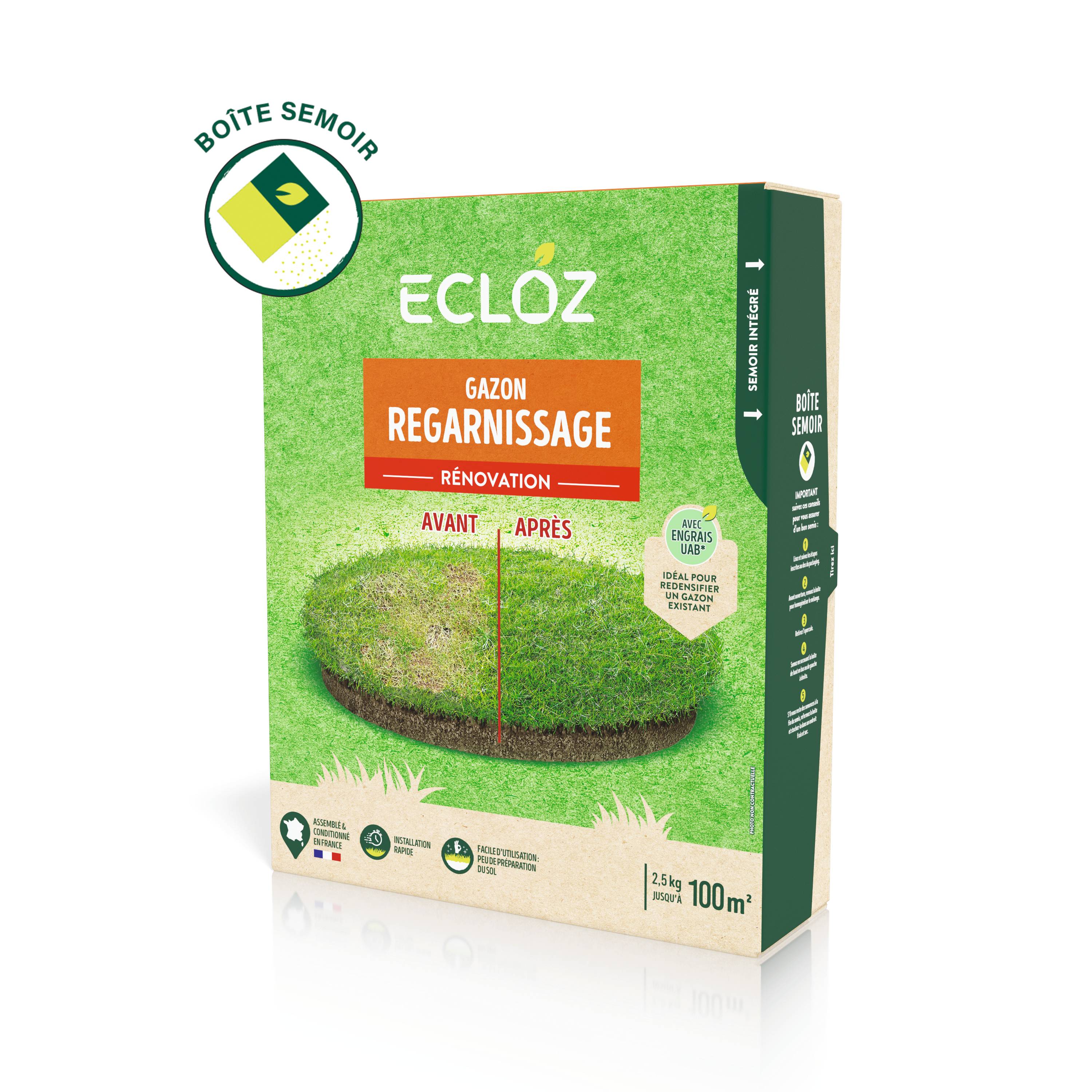 Ecloz - Semences de gazon - Regarnissage 2,5 kg - ECLOZ - Image 1