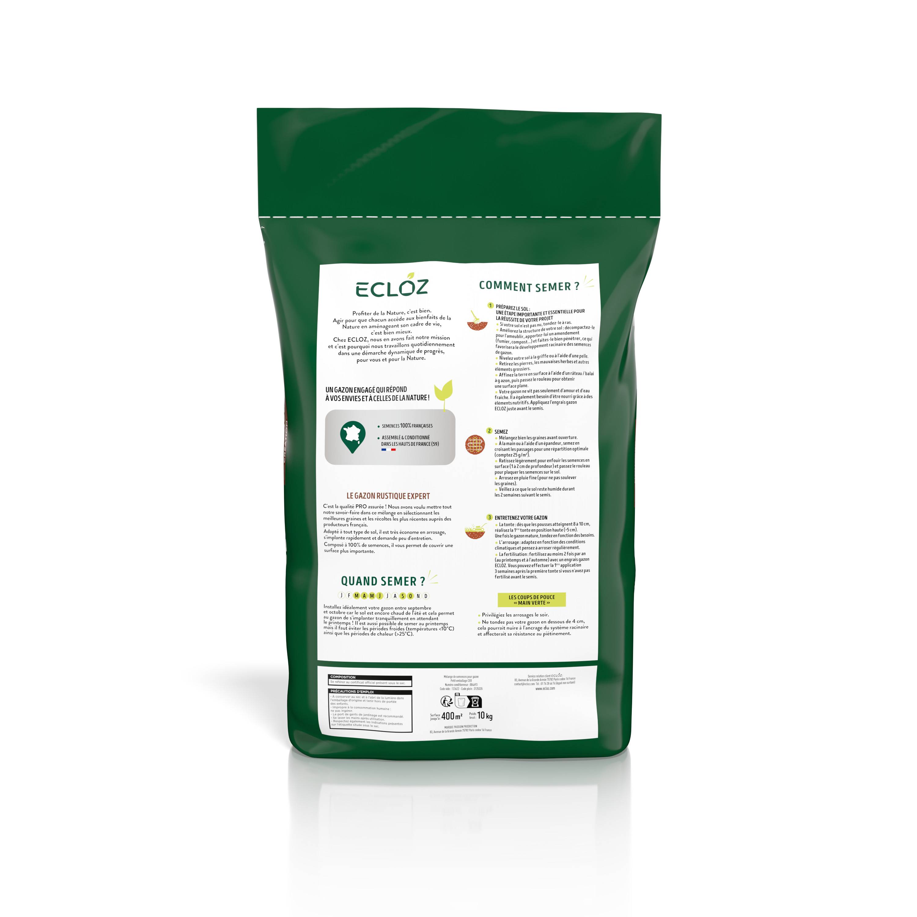 Ecloz - Semences de gazon | Rustique EXPERT 10 kg - ECLOZ - Image 2