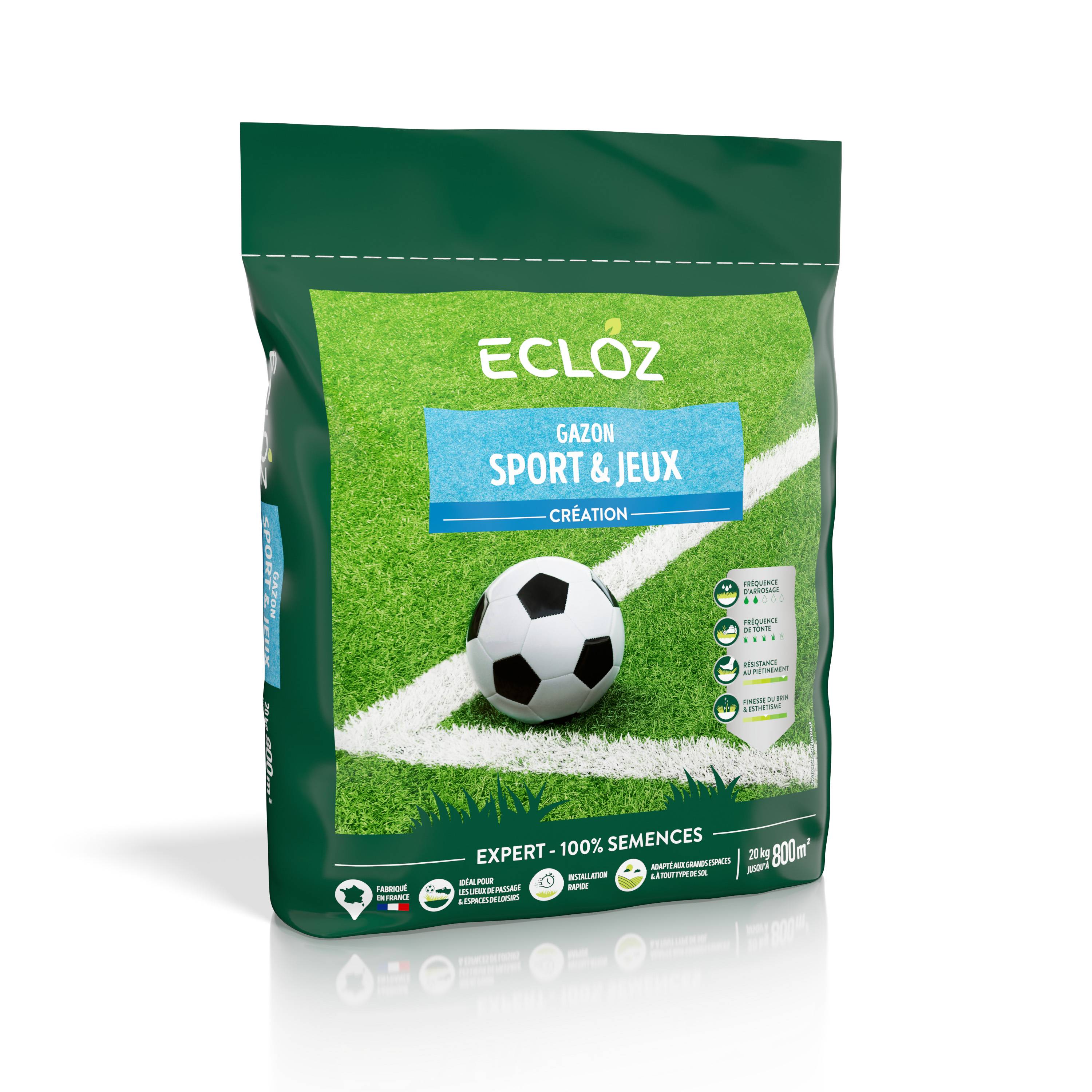 Ecloz - Semences de gazon | Sport & jeux EXPERT 20 kg - ECLOZ