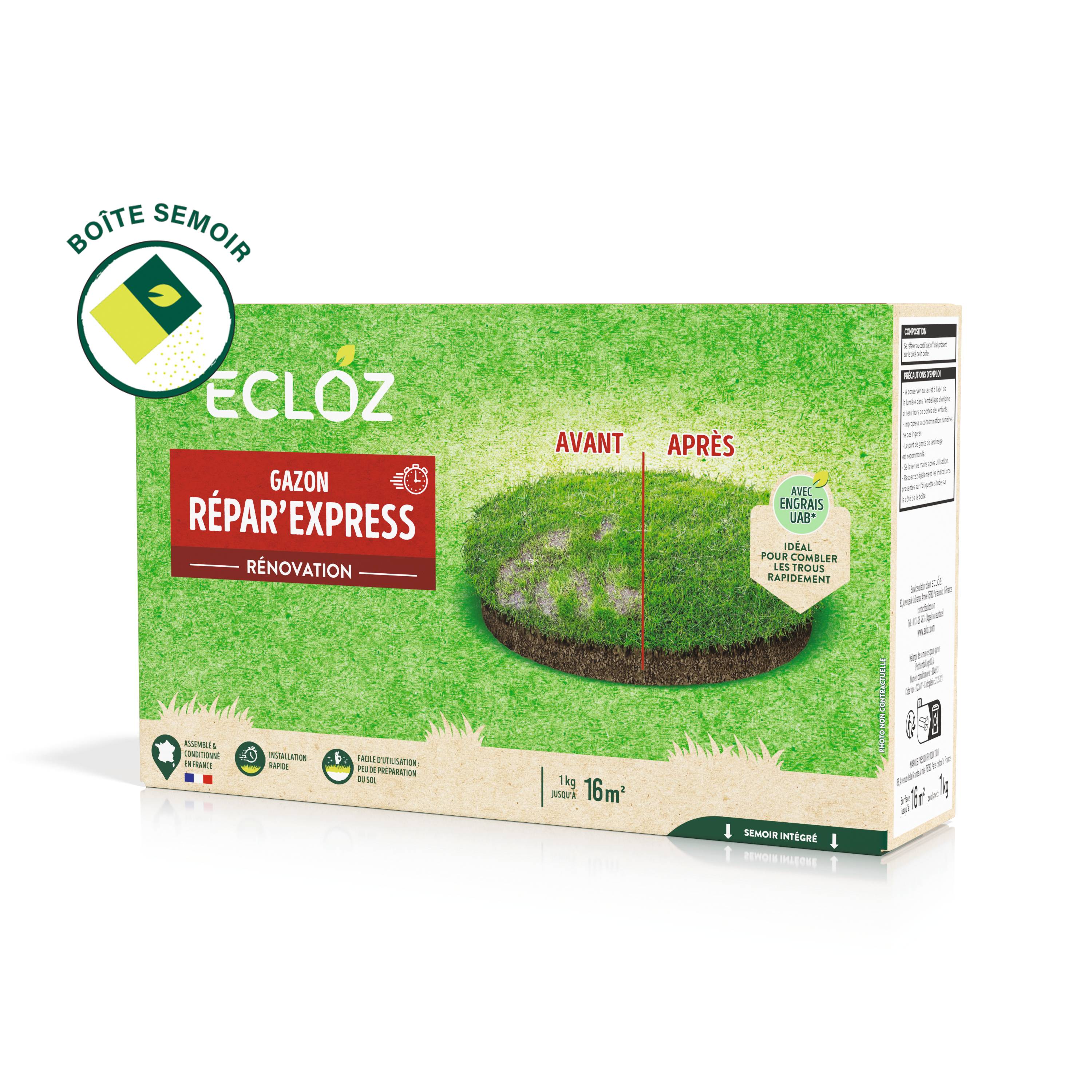 Ecloz - Semences de gazon - Répar'express 1 kg - ECLOZ