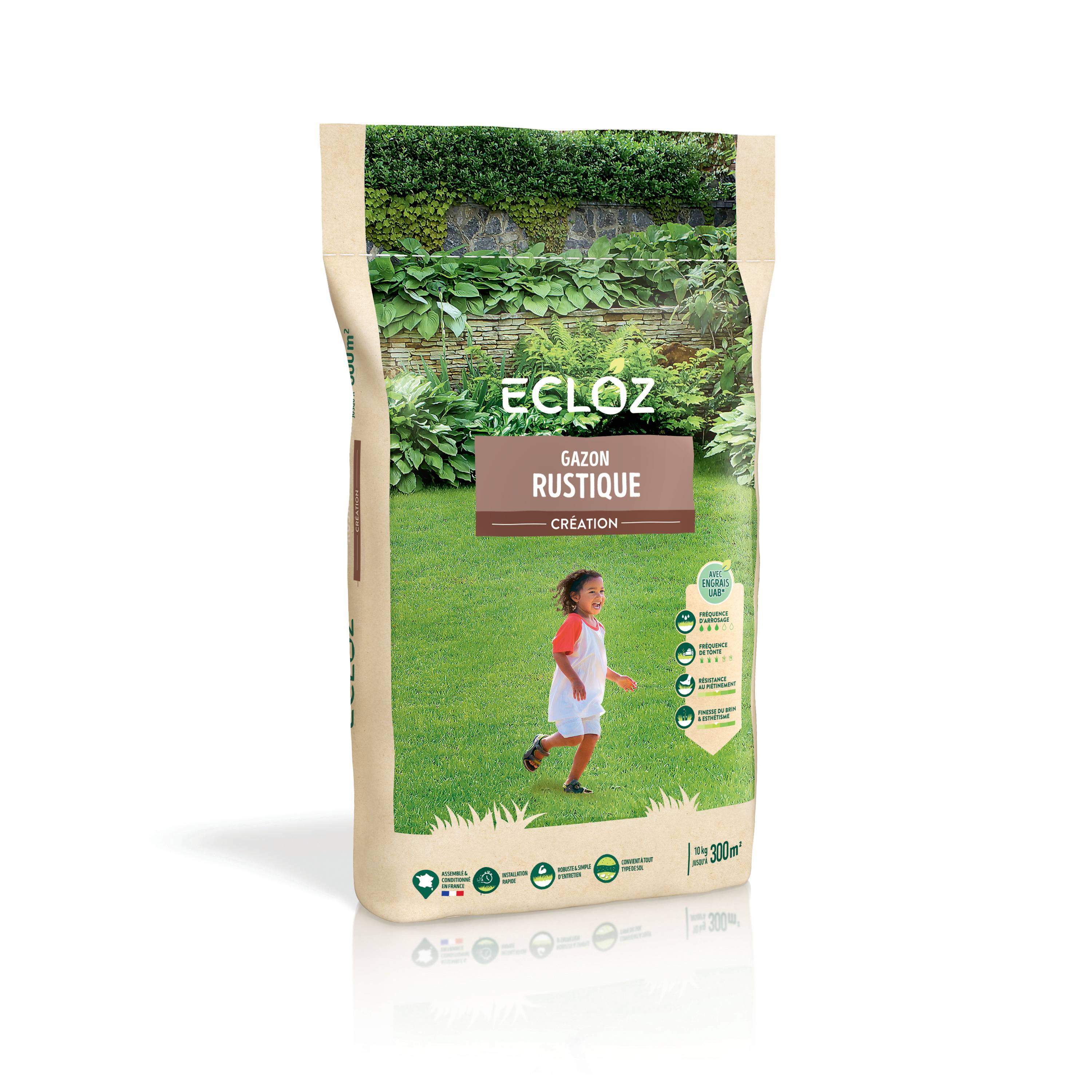 Ecloz - Semences de gazon - Rustique 10 kg - ECLOZ
