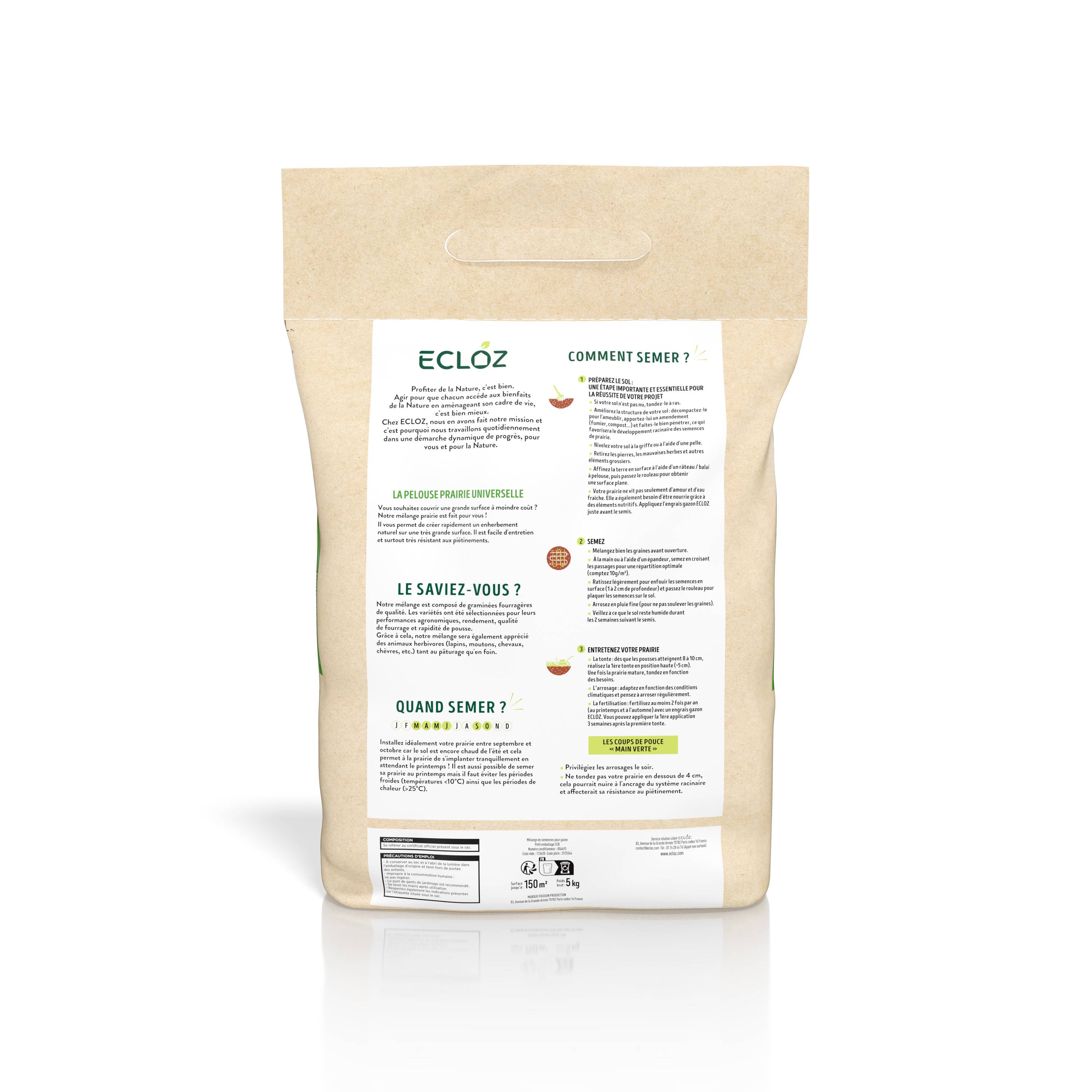 Ecloz - Semences de gazon | Prairie universelle 5 kg - ECLOZ - Image 2