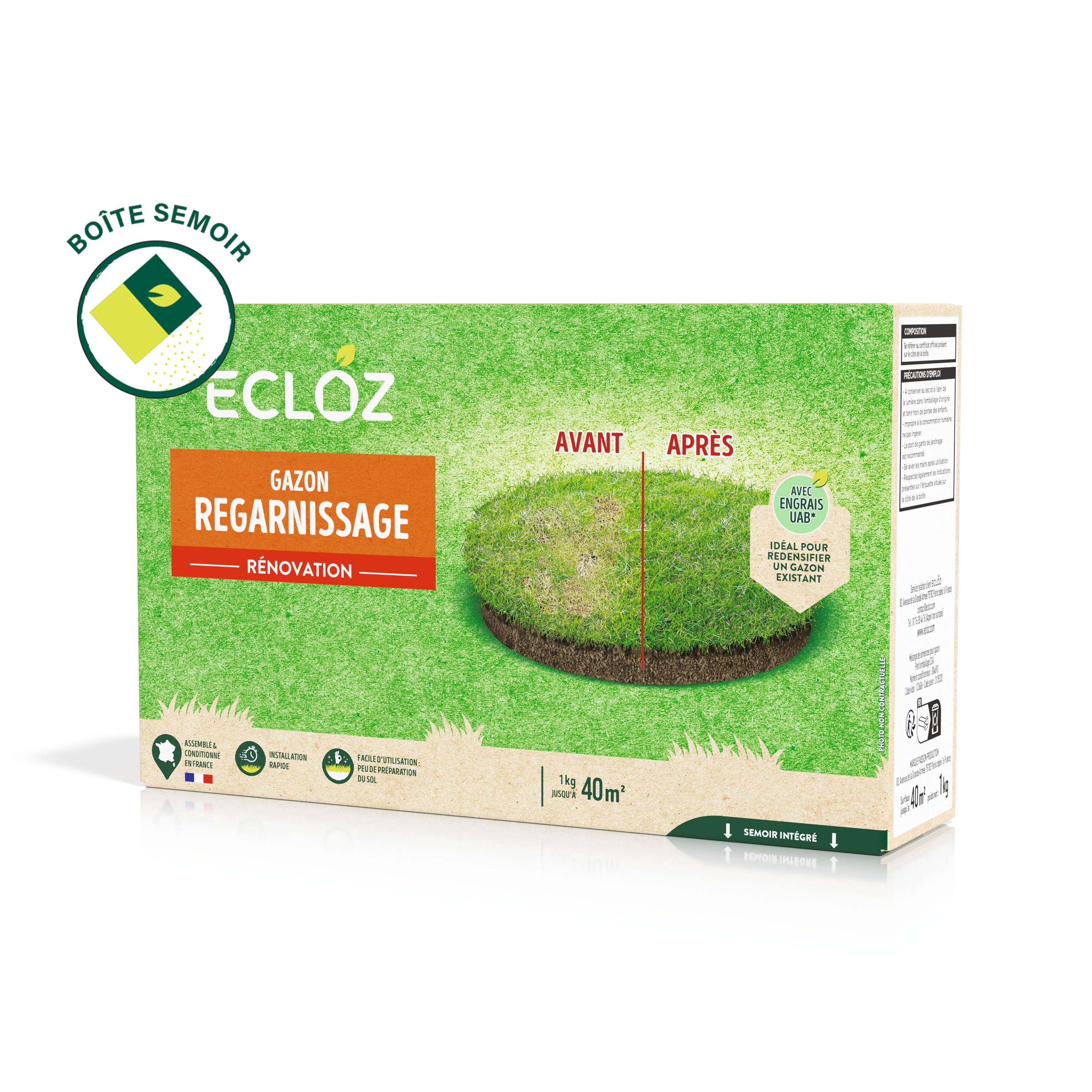 Ecloz - Semences de gazon - Regarnissage 1 kg - ECLOZ - Image 1
