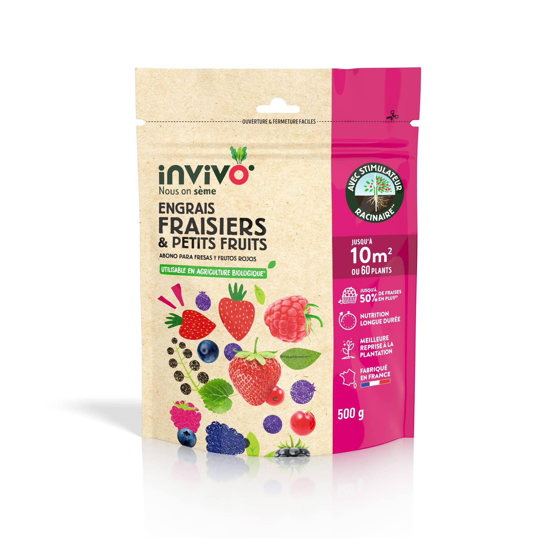 Invivo Nous On Sème - Engrais Fraisiers & Petits fruits 500 g - INVIVO Nous on sème